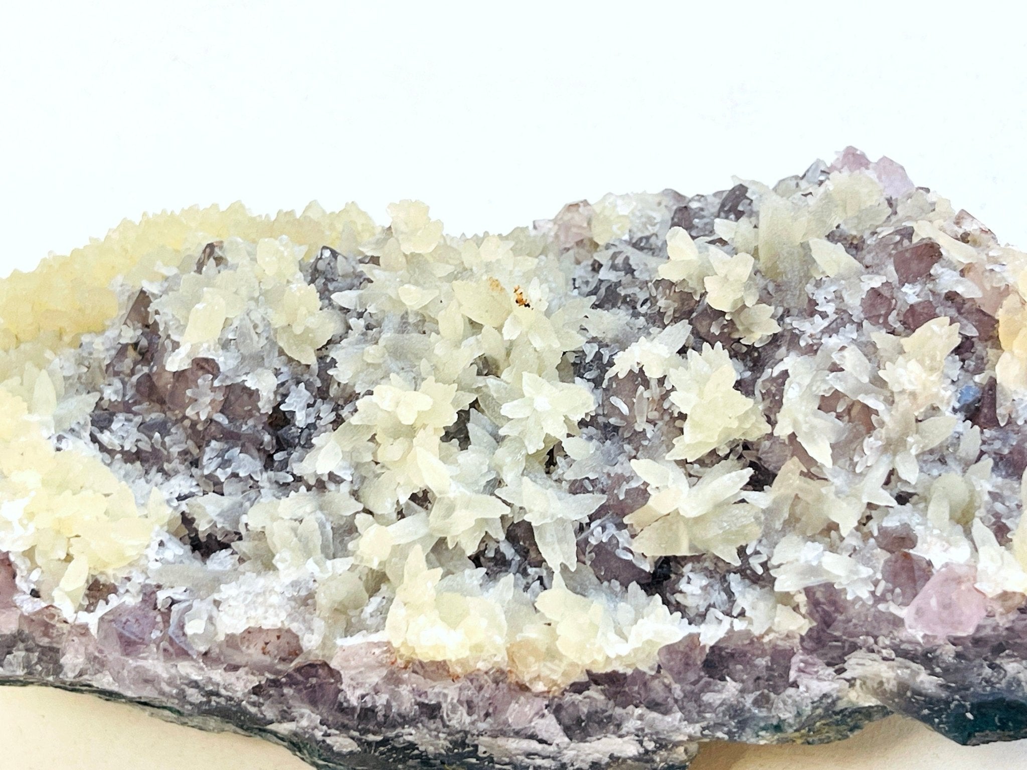 878g Amethyst with Calcite Mineral Specimen - Million Years Crystal