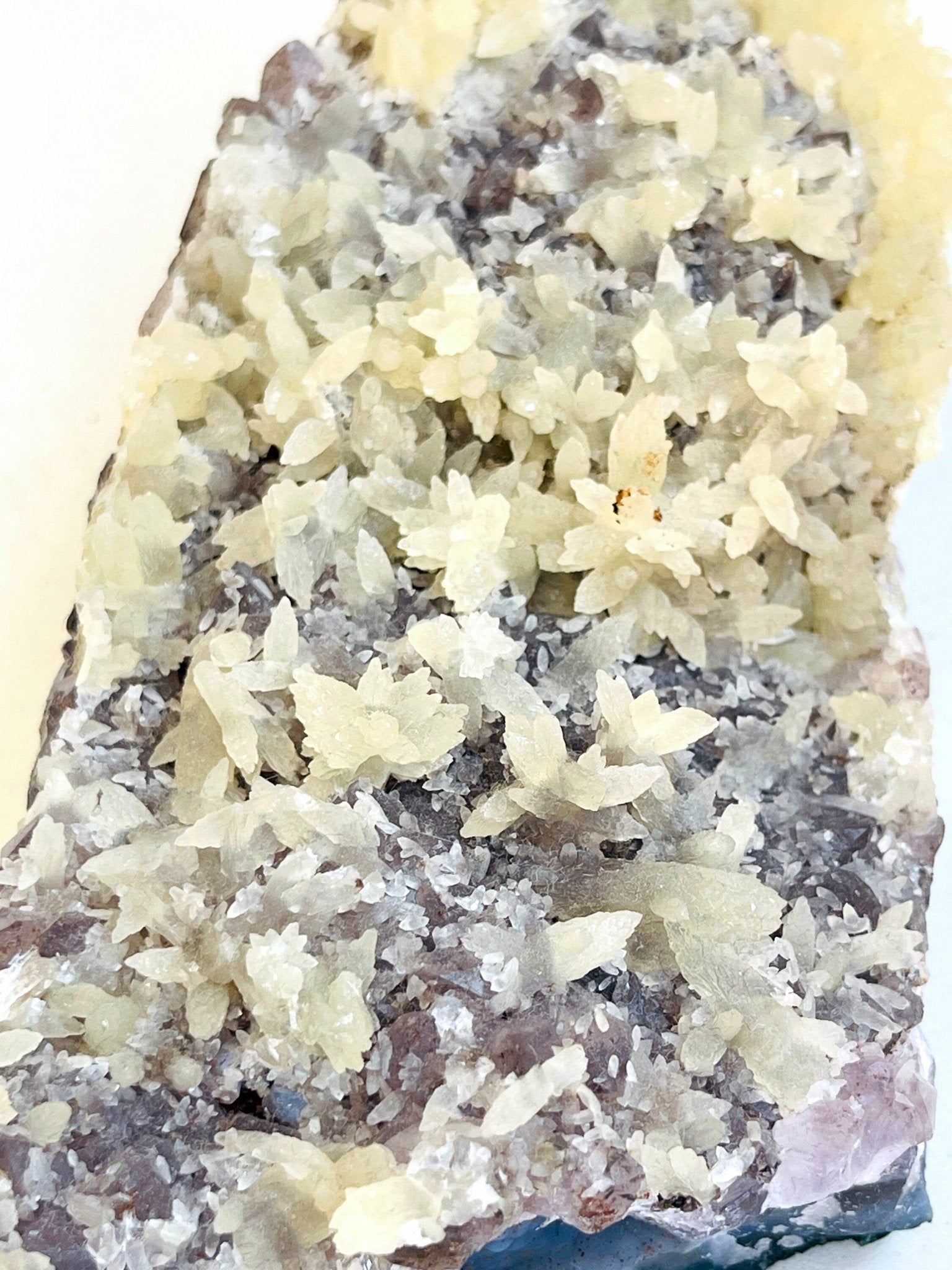 878g Amethyst with Calcite Mineral Specimen - Million Years Crystal