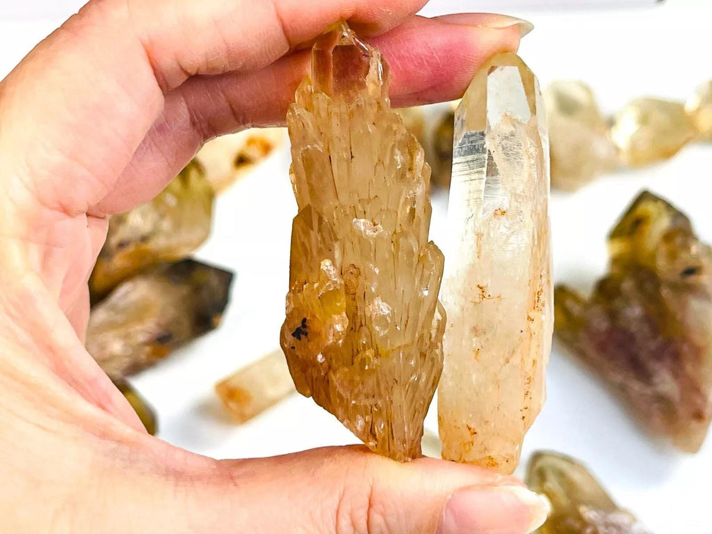 Natural Kundalini Citrine Crystal, Mini Rare Congo Citrine crystal point,  untreated citrine crystal point, crystal gift, healing crystal