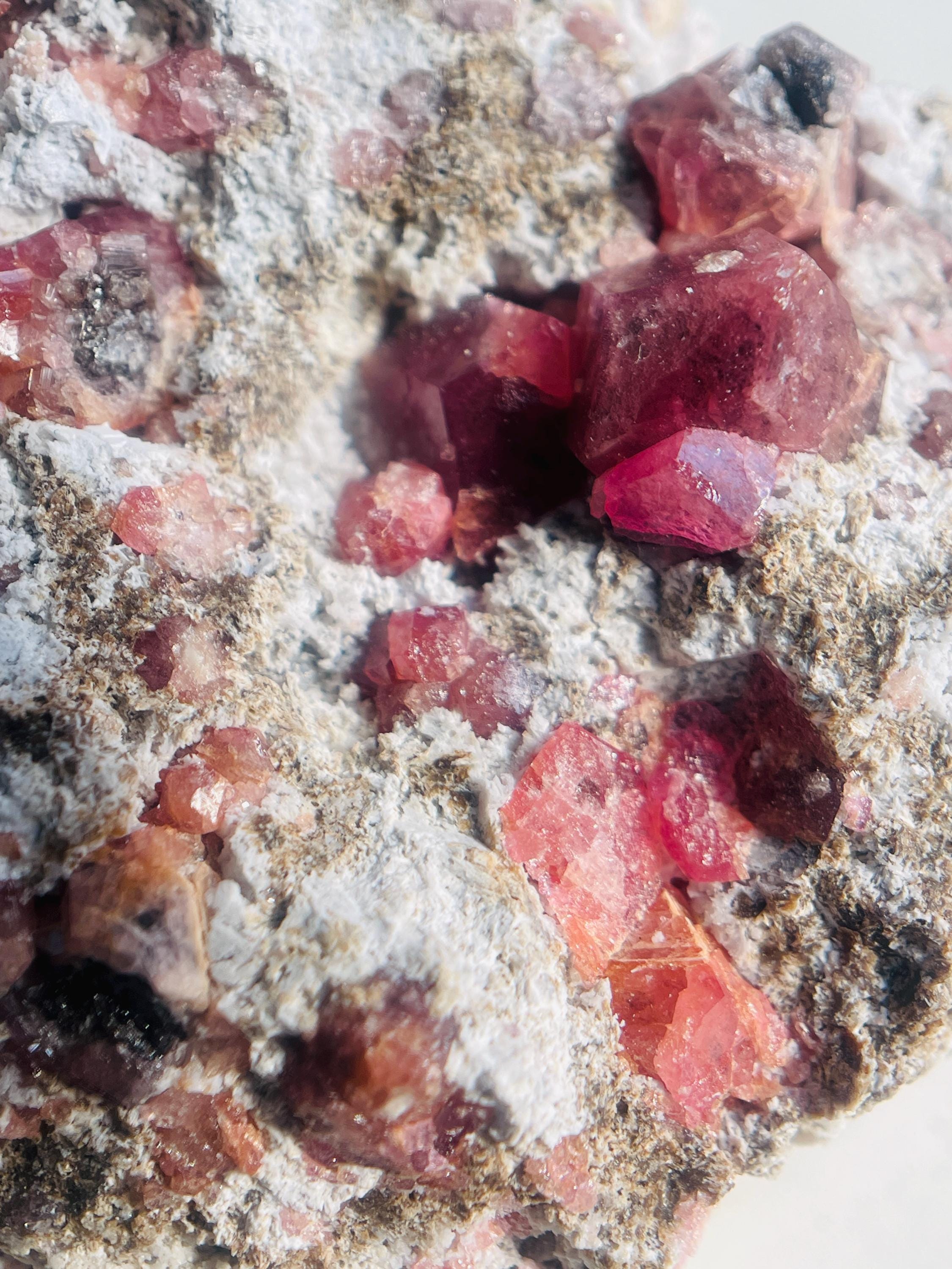 Grossular Garnet, High Grade Rare Raspberry Pink Garnet Mineral Specimen ~ Coahuila, Mexico -2