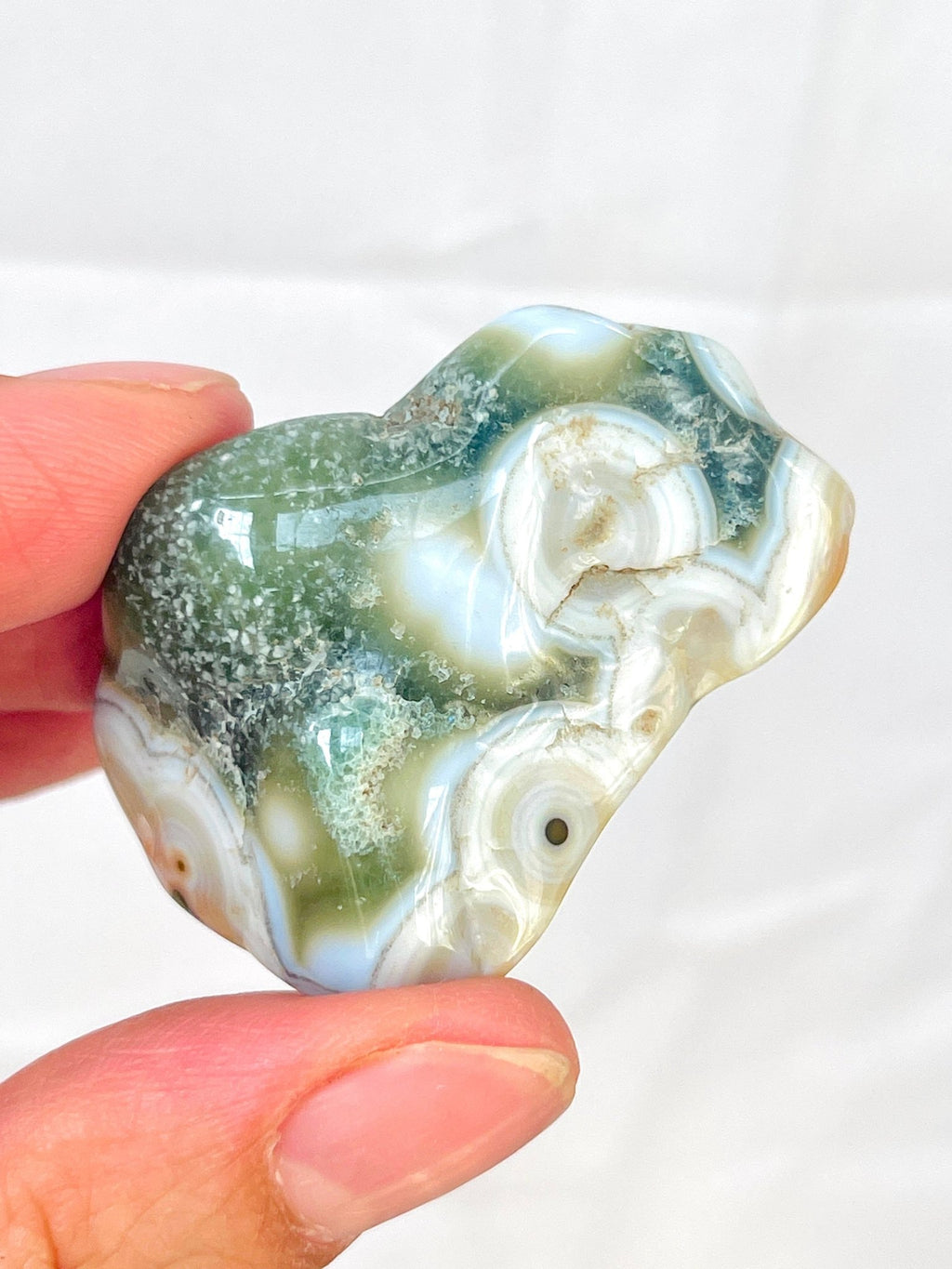 8th Vein Ocean Jasper – Very Rare Old Stock V8 Ocean Jasper, Collectible Orbicular Jasper, Unique Polished Stone, Healing Crystal -12 - Million Years Crystal
