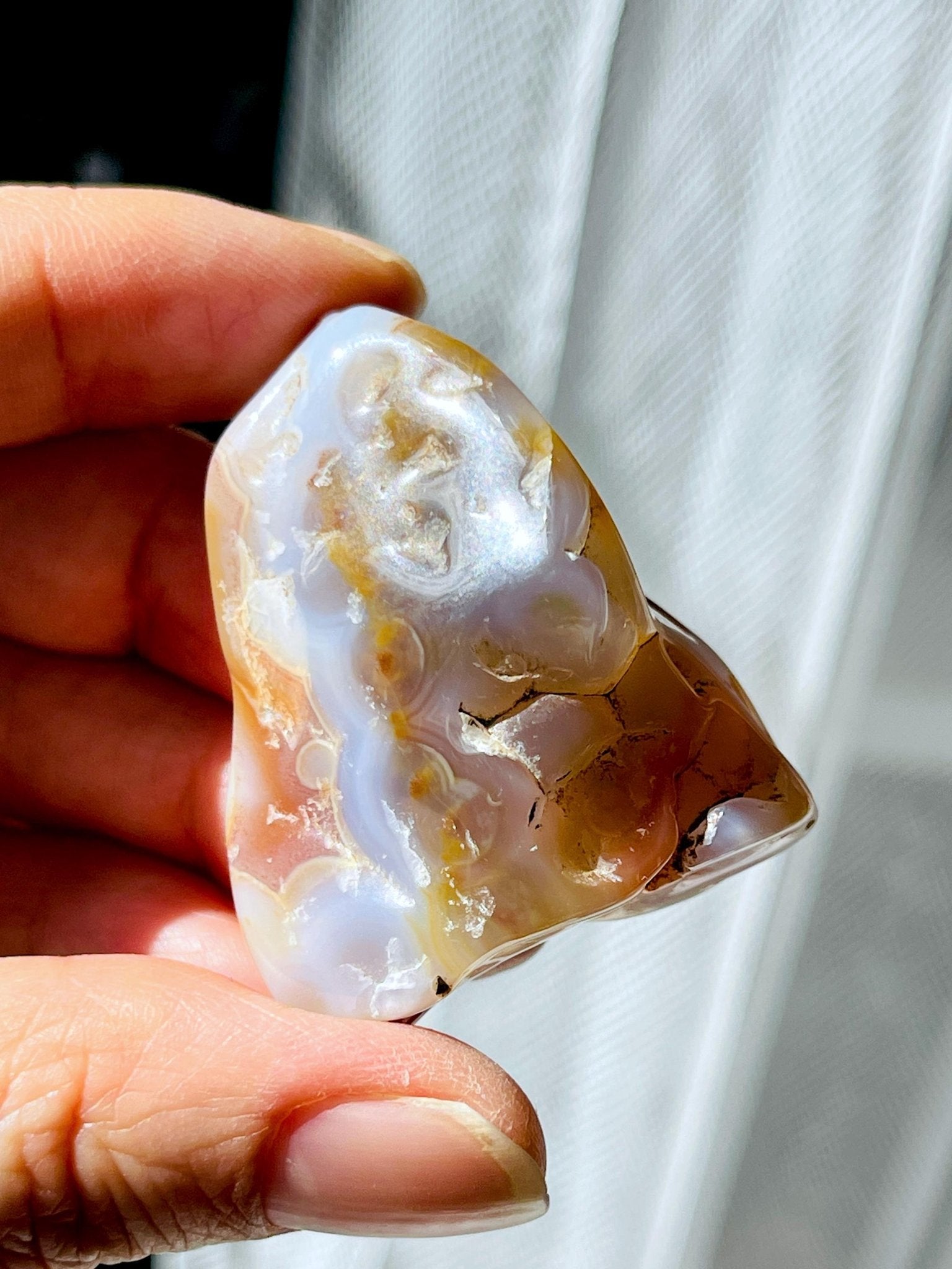8th Vein Ocean Jasper – Very Rare Old Stock V8 Ocean Jasper, Collectible Orbicular Jasper, Unique Polished Stone, Healing Crystal -9 - Million Years Crystal