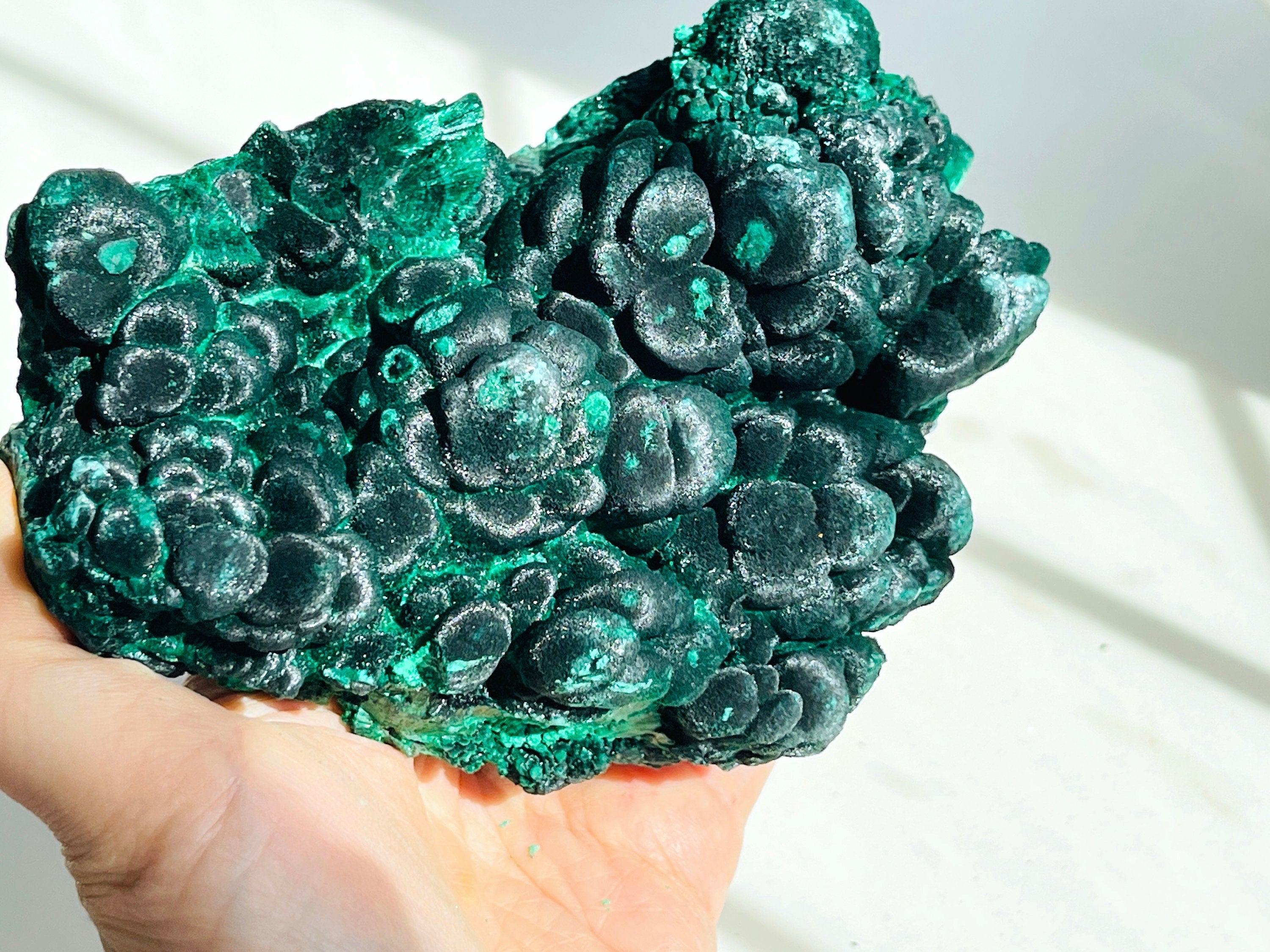 Malachite Specimen, 1062g Botryoidal Malachite, Unique Velvet Cat eye Malachite, Rare Malachite Specimen, Raw Malachite Specimen