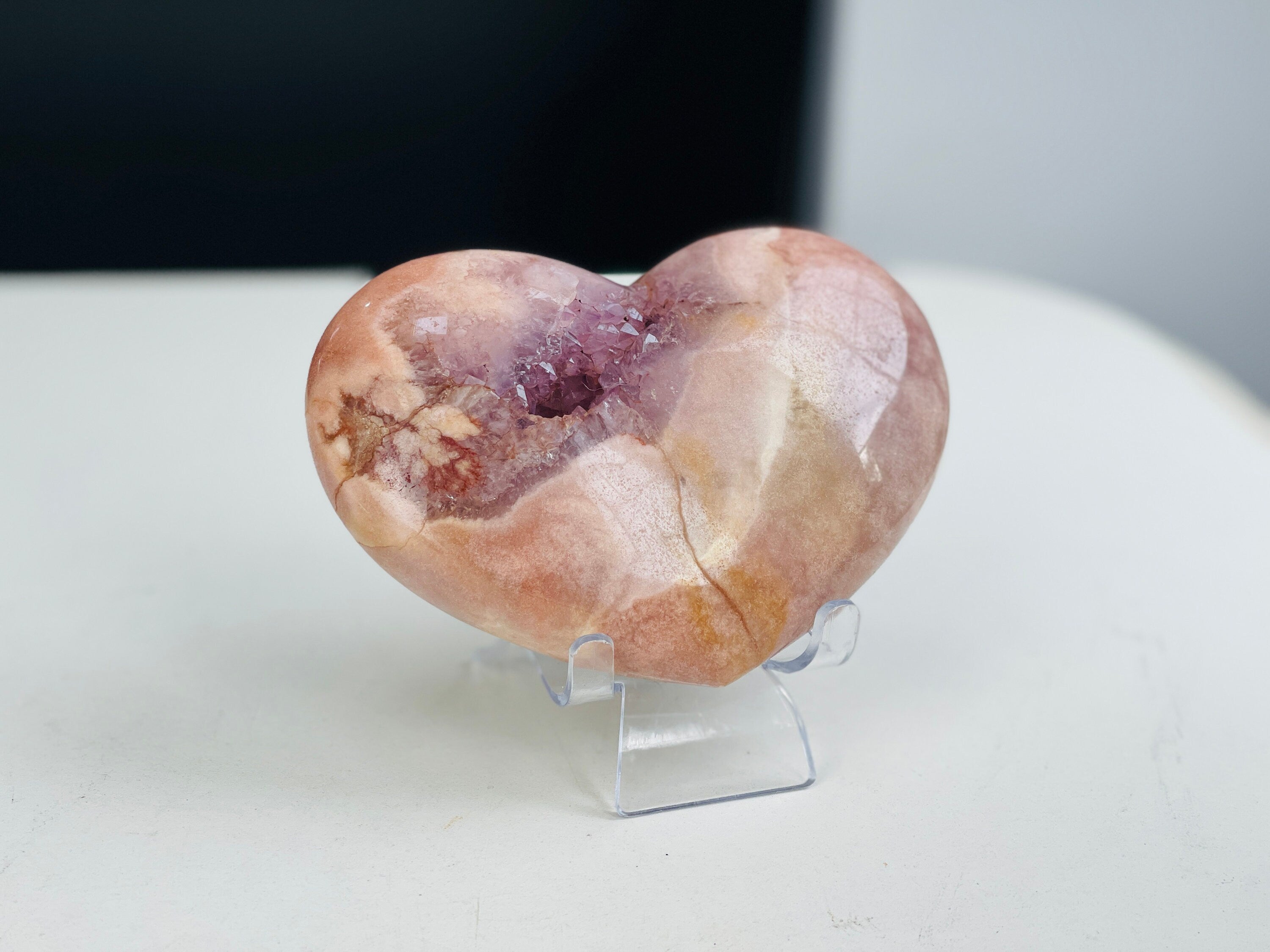 Pink Amethyst, High Quality Pink Amethyst Heart, Pink Amethyst Crystal Heart, Crystal Heart, Crystal Gift, Healing Crystal