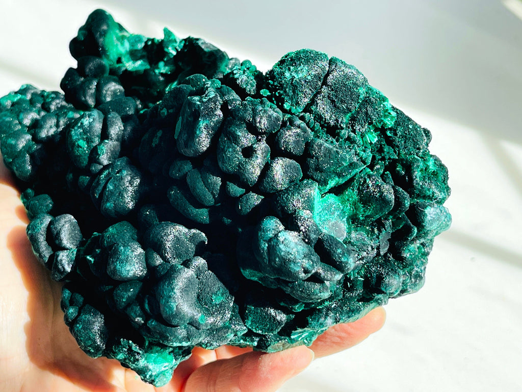 Malachite Specimen, 1062g Botryoidal Malachite, Unique Velvet Cat eye Malachite, Rare Malachite Specimen, Raw Malachite Specimen