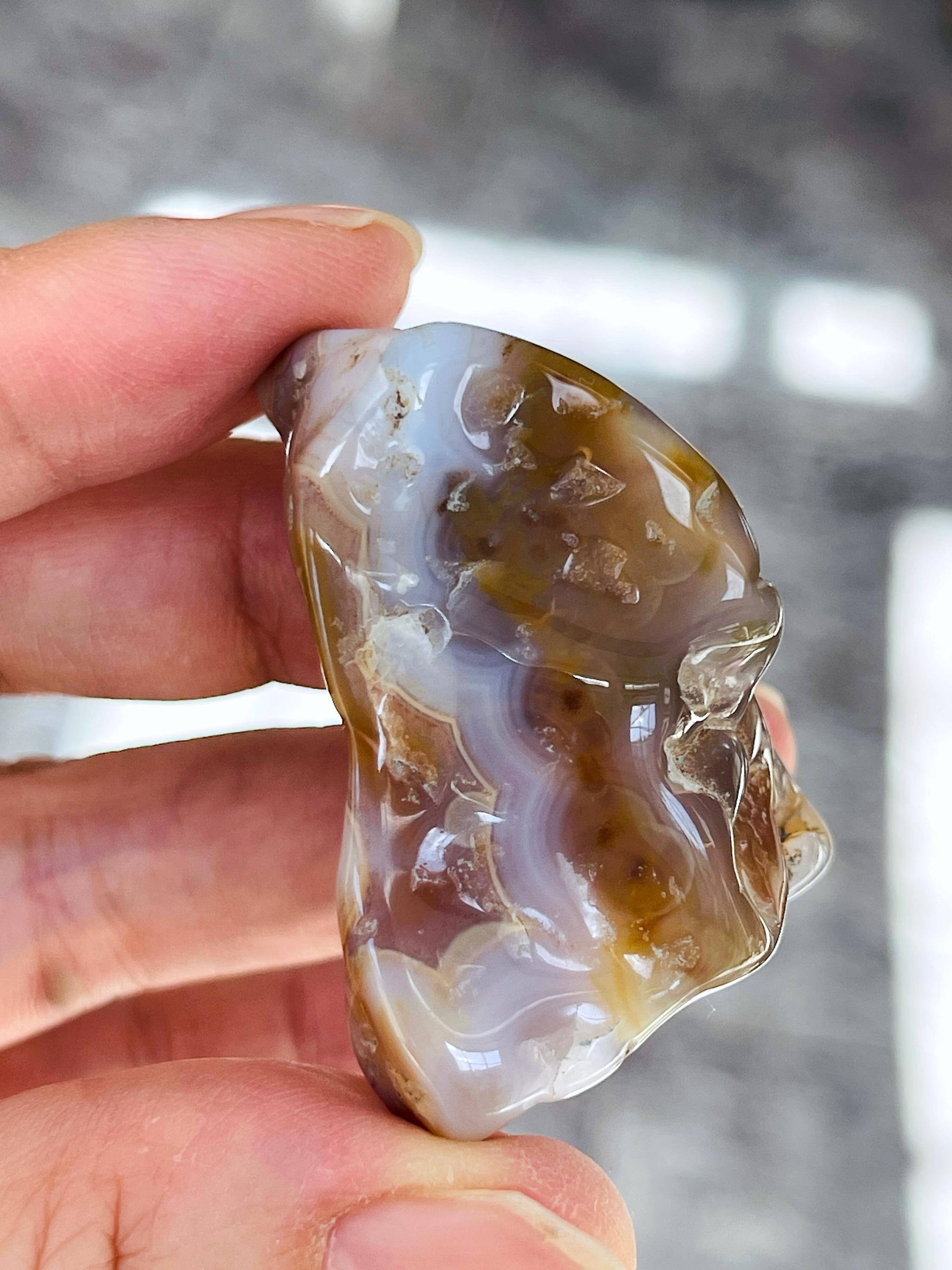 8th Vein Ocean Jasper – Very Rare Old Stock V8 Ocean Jasper, Collectible Orbicular Jasper, Unique Polished Stone, Healing Crystal -9