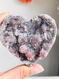 Amethyst Flower Heart – 72x68mm | Rare Hand-Extracted Crystal from Brazil