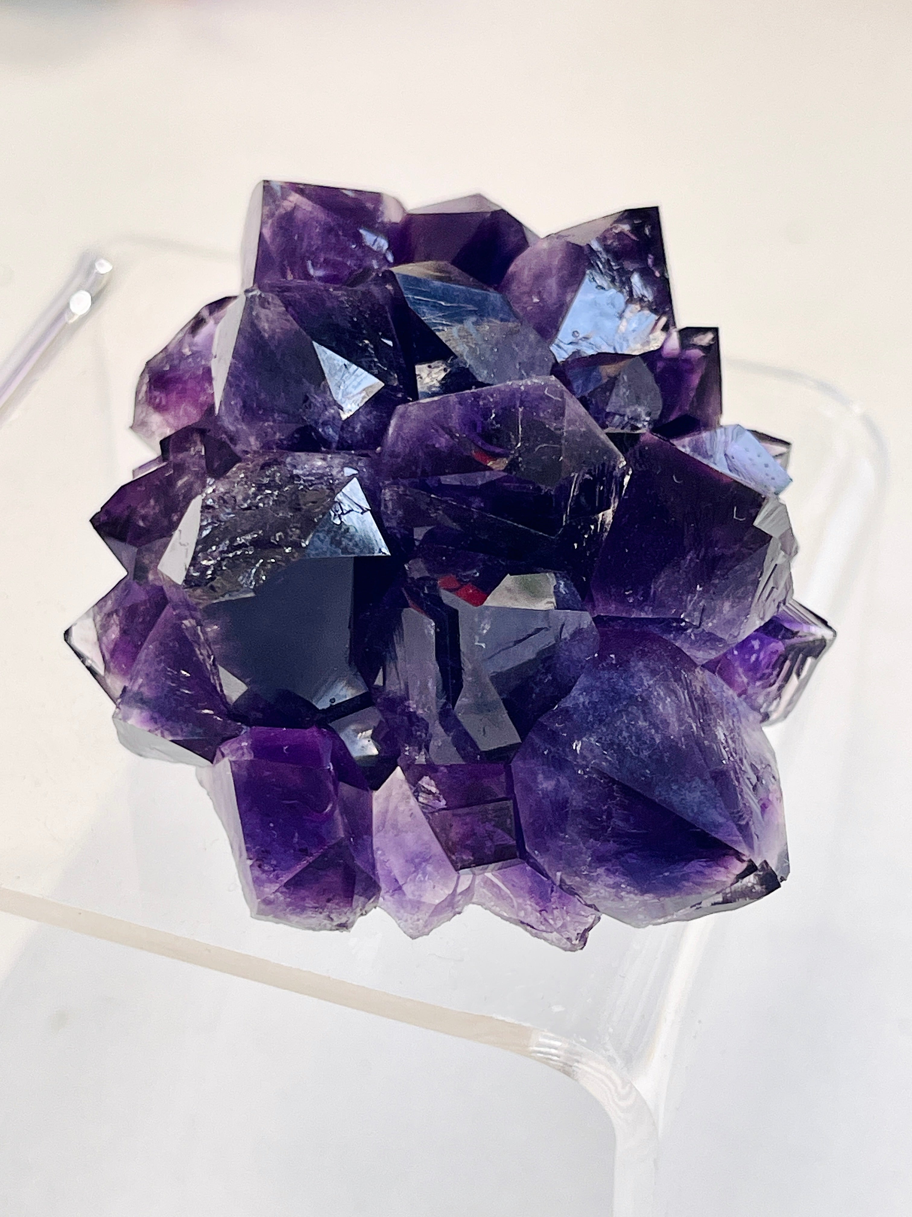 AAAAA+ Uruguay Amethyst Rosette – 120g Grape Jelly Deep Purple Flower Specimen