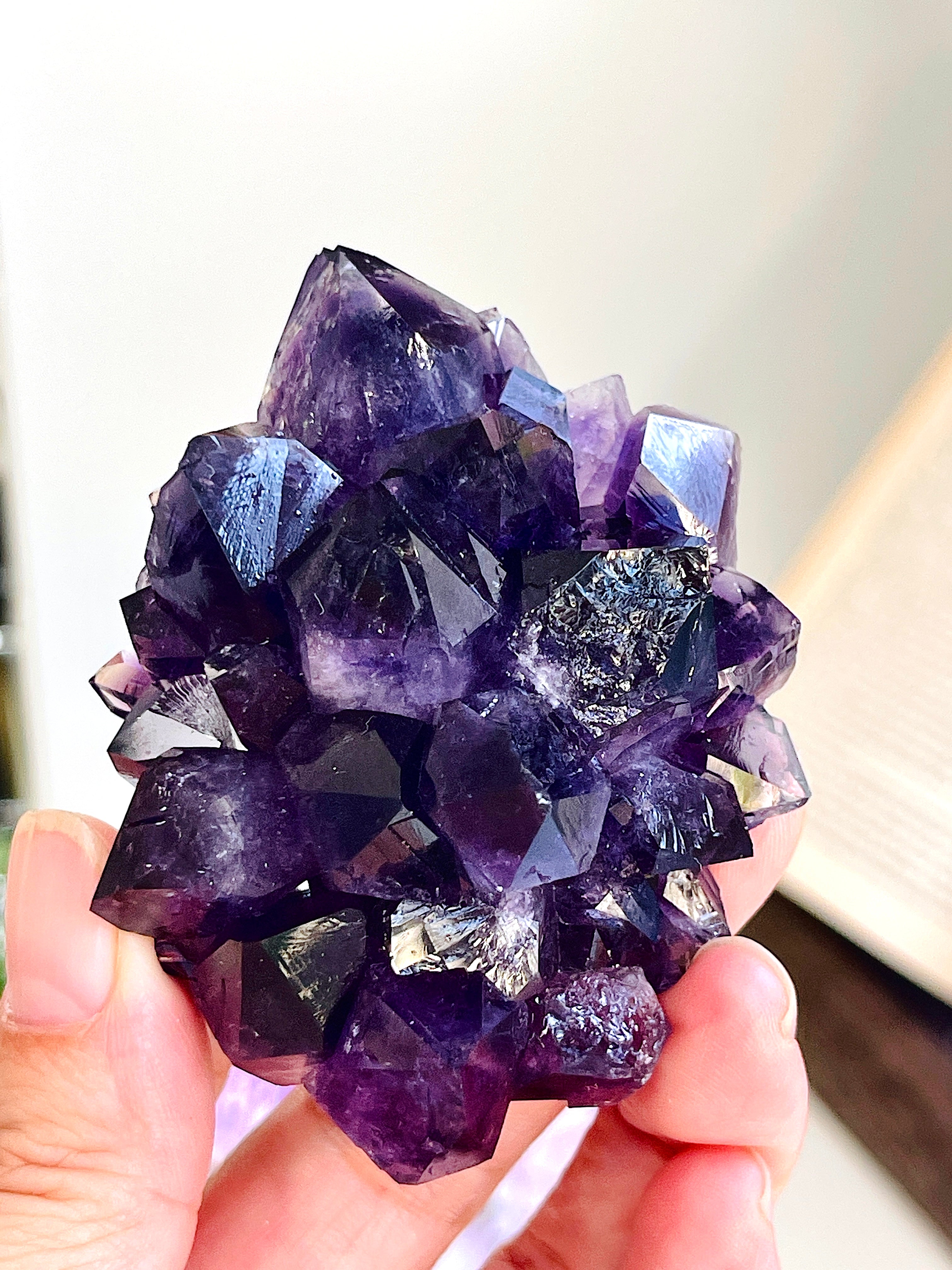 AAAAA+ Uruguay Amethyst Rosette – 190g Grape Jelly Deep Purple Flower Specimen