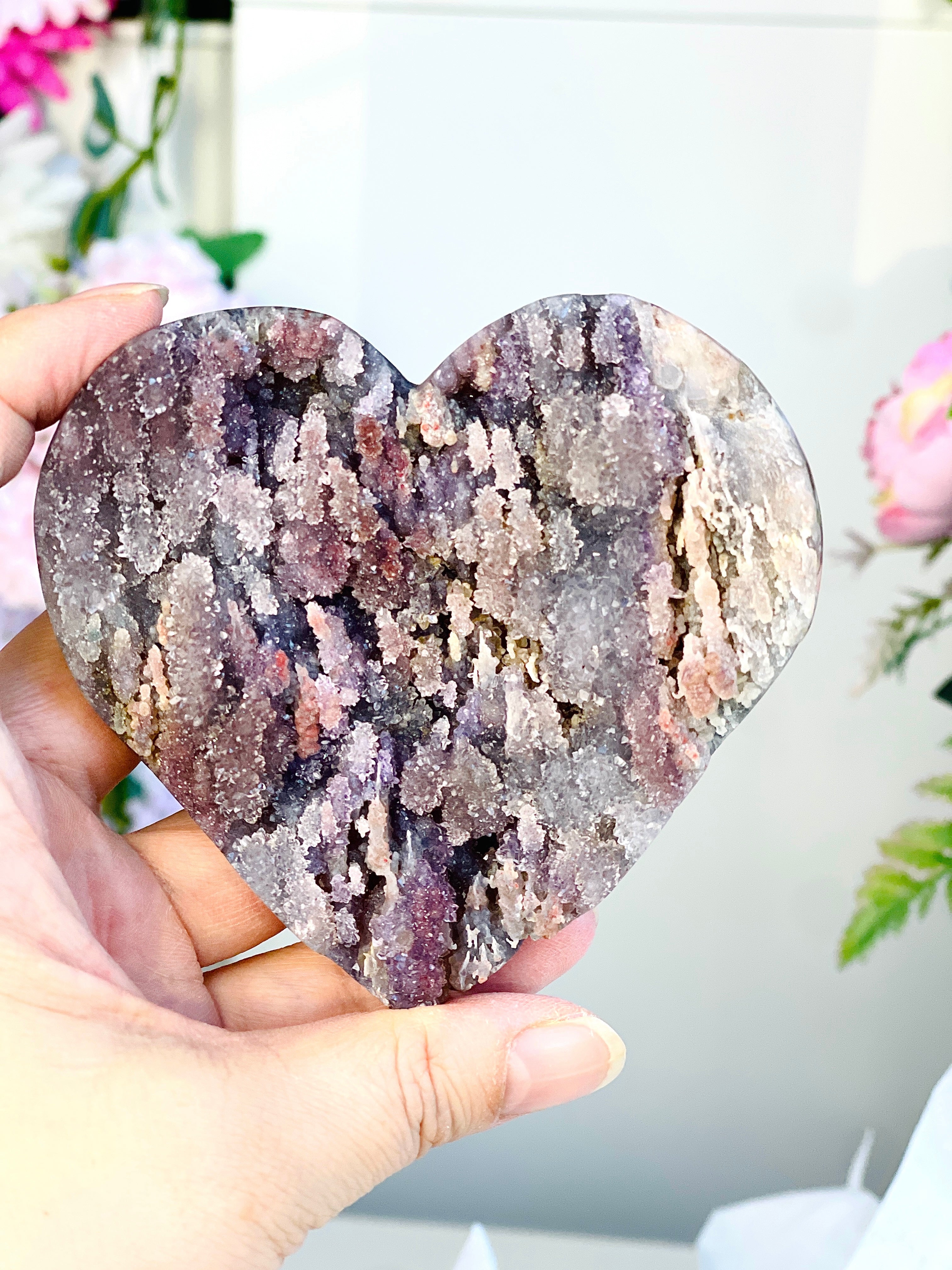 Amethyst Flower Heart 2