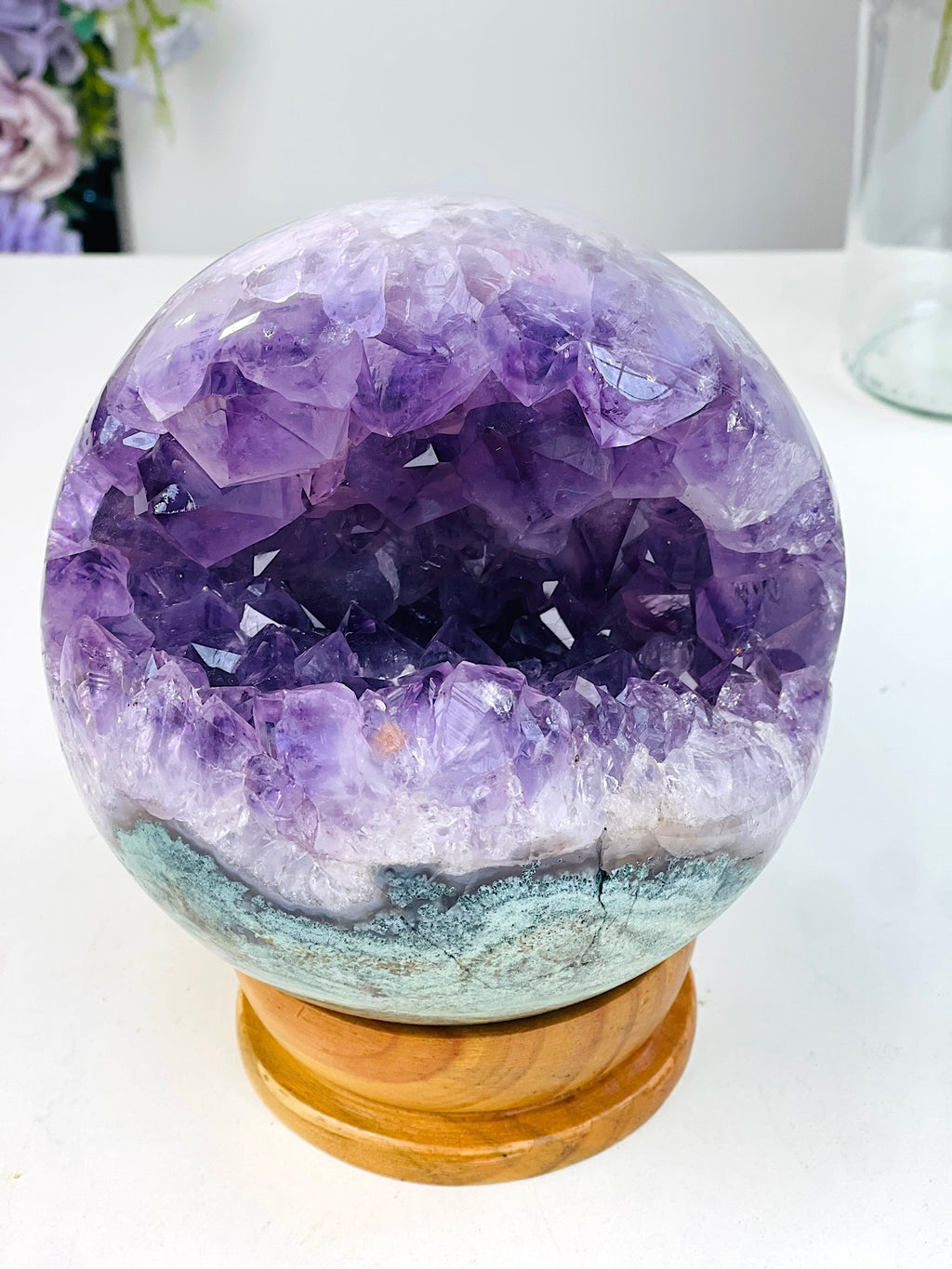 Amethyst Druzy Geode Sphere, 14.3 cm