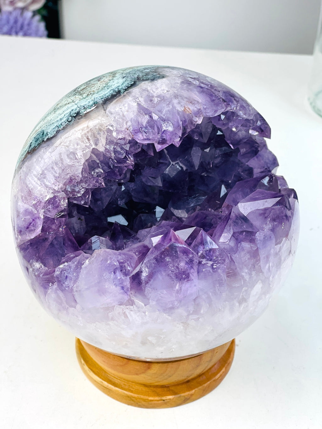 Amethyst Druzy Geode Sphere, 14.3 cm