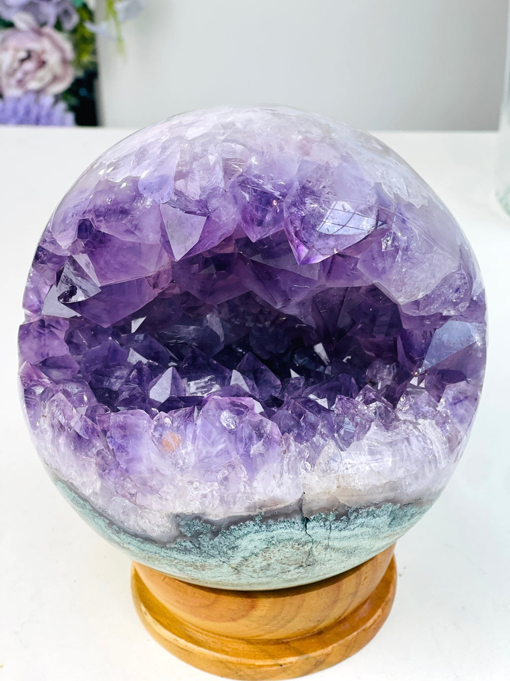 Amethyst Druzy Geode Sphere, 14.3 cm