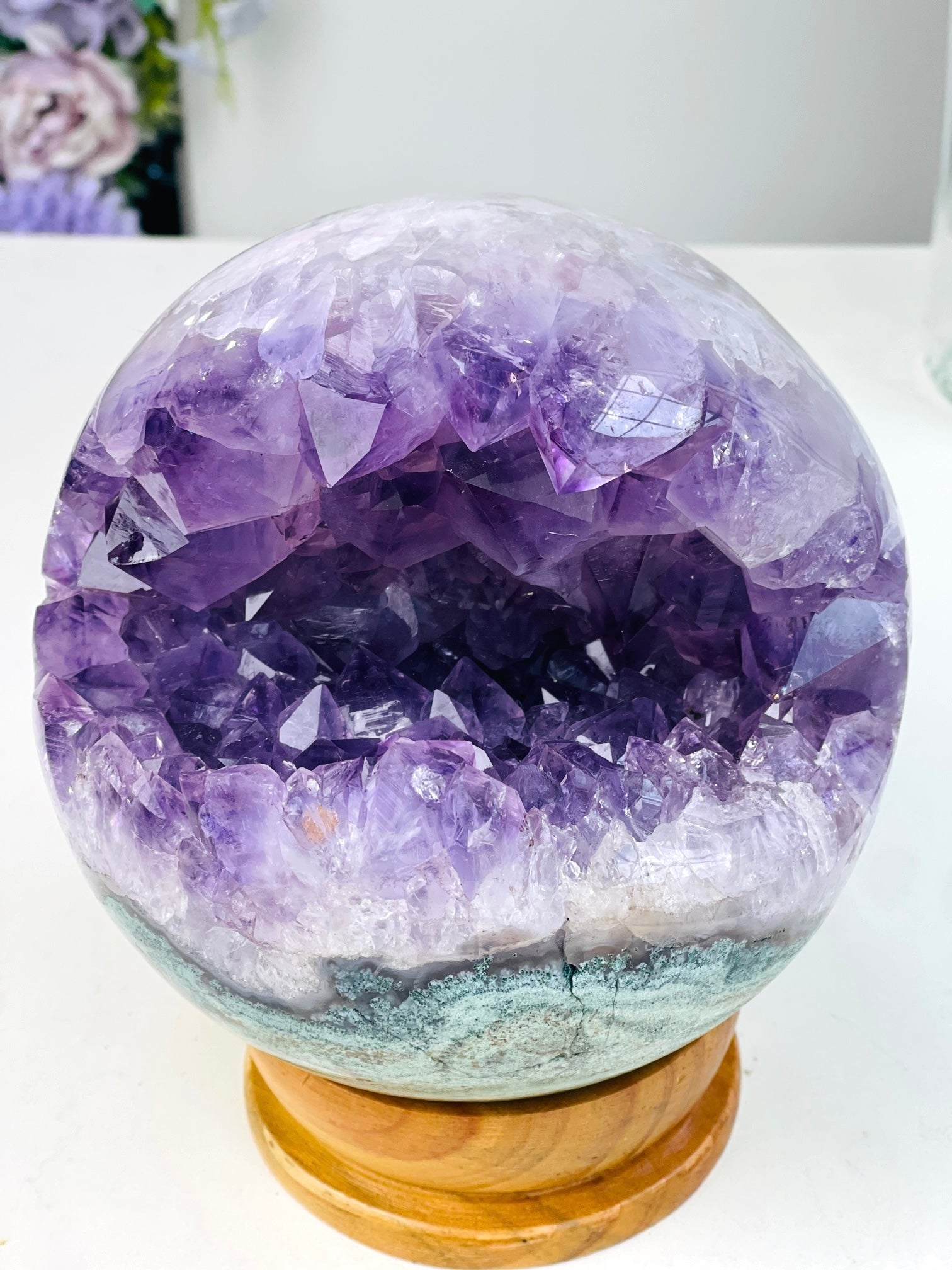 Amethyst Druzy Geode Sphere, 14.3 cm