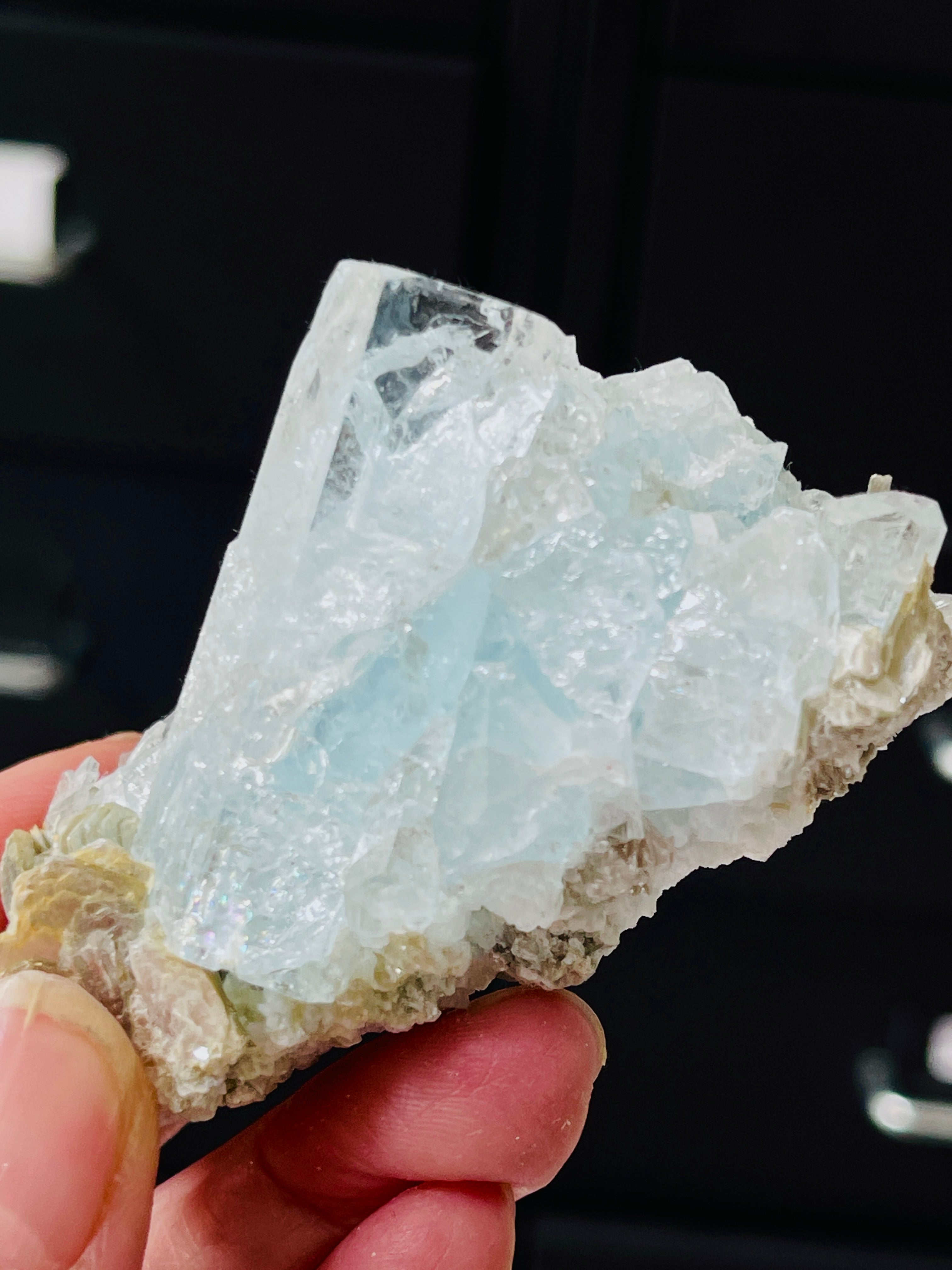 113g Natural Aquamarine Beryl Specimen with Muscovite – Raw Crystal from Skardu, Pakistan