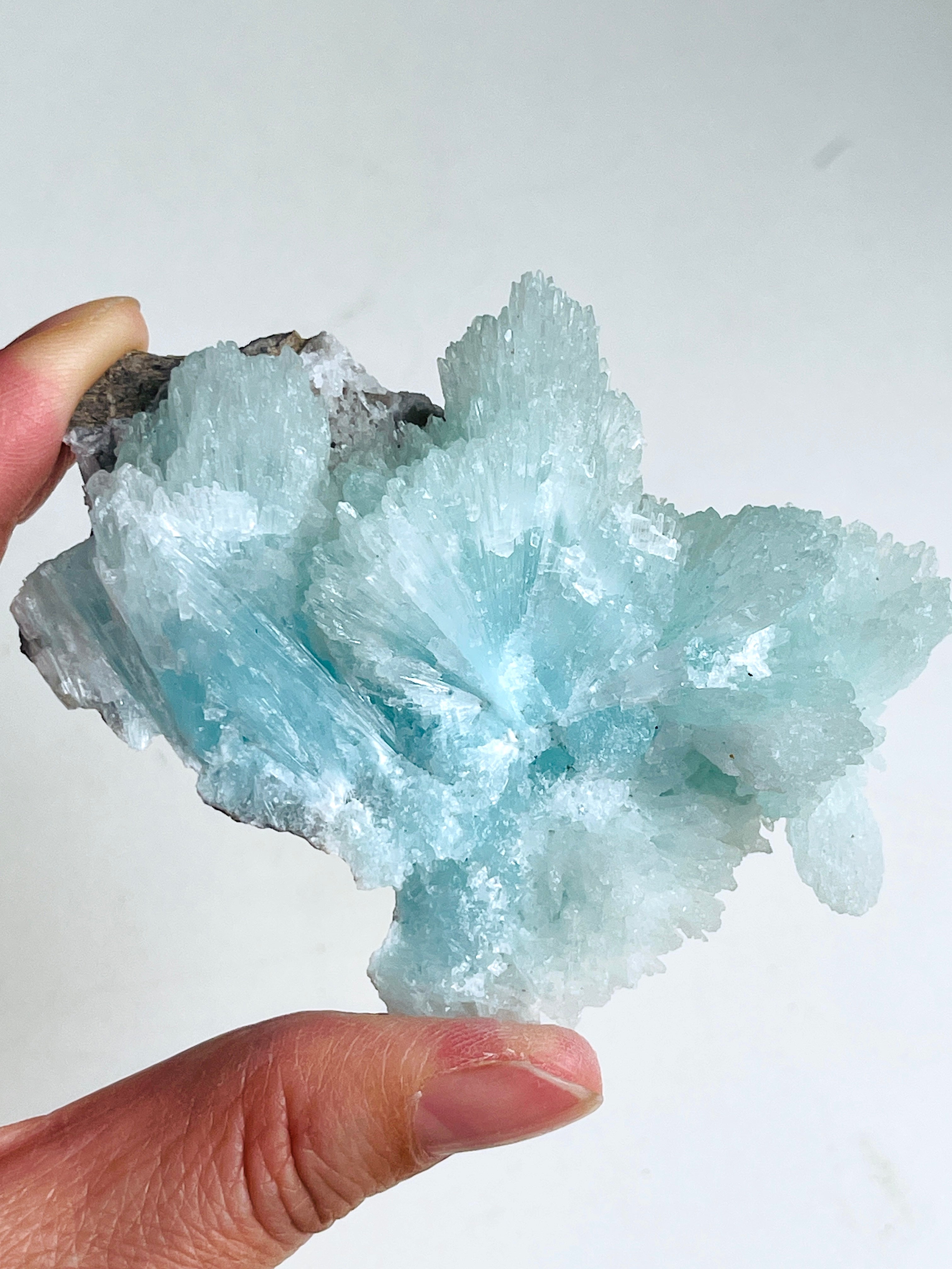 Rare Blue Aragonite Specimen | Needle Crystal | Yunnan, China