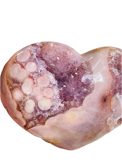 Pink Amethyst Heart, Super Extra Quality Pink Amethyst Druzy Heart,  Crystal Heart, Crystal Heart, Crystal Gift, Healing Crystal