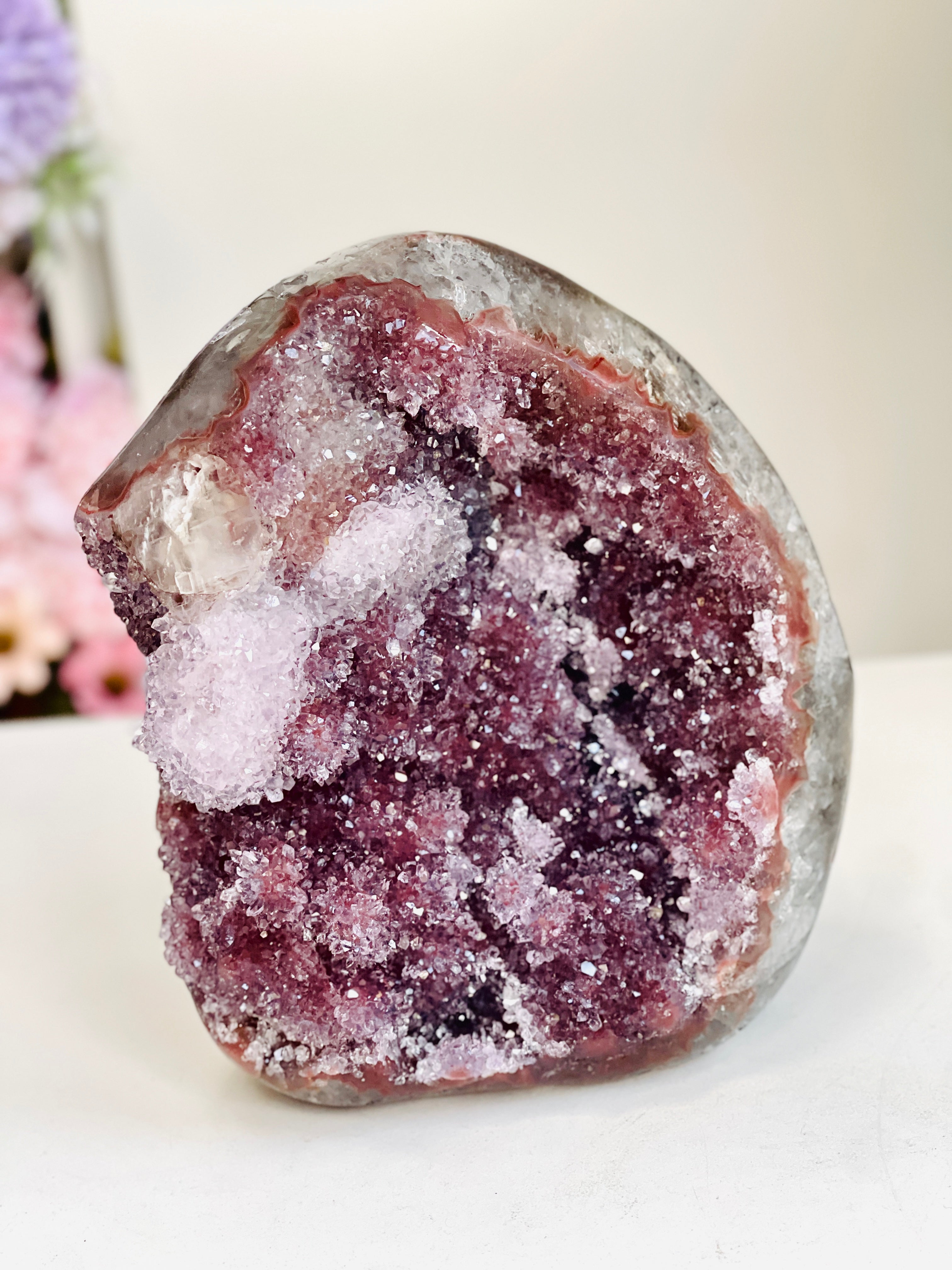 Red Stalactite Sugar Druzy Geode – Uruguay | 2.46kg