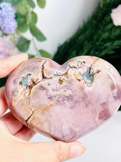 Pink Amethyst Heart, Super Extra Quality Pink Amethyst Druzy Heart,  Crystal Heart, Crystal Heart, Crystal Gift, Healing Crystal