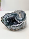 Uruguayan Rainbow Sugar Amethyst Geode, 641 g