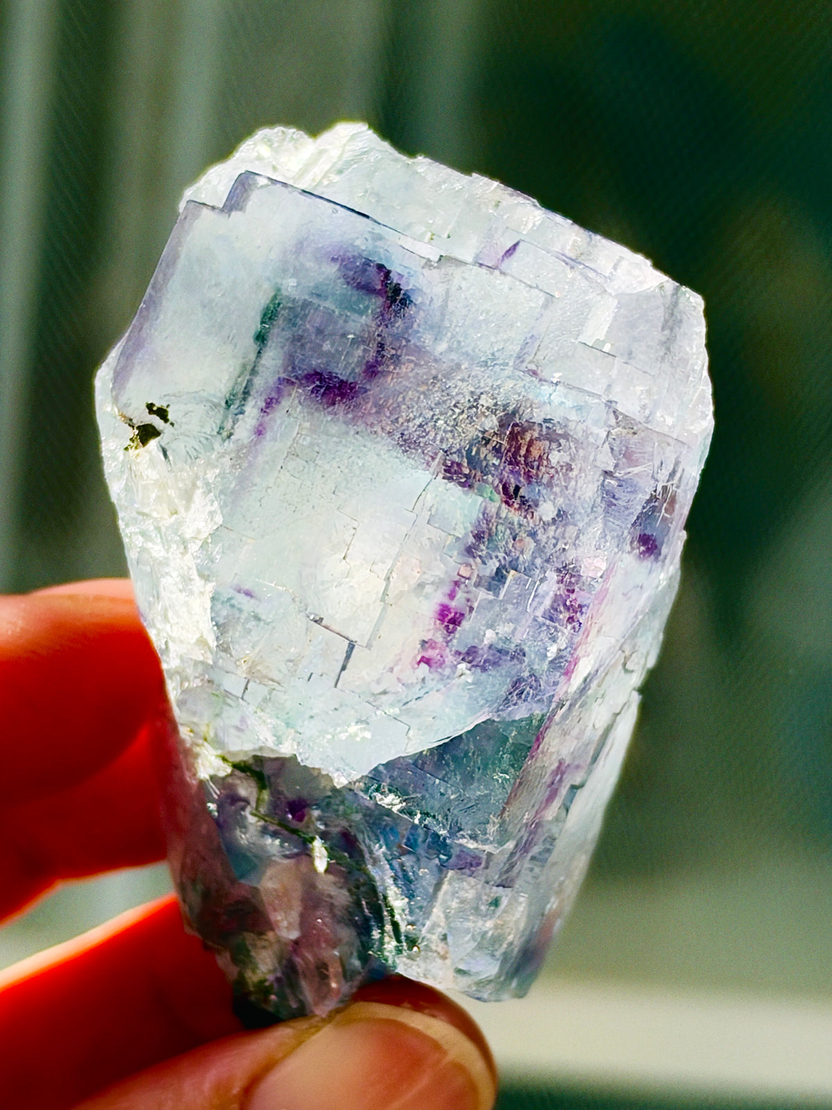Yaogangxian Fluorite, Teal-Blue & Purple Phantom