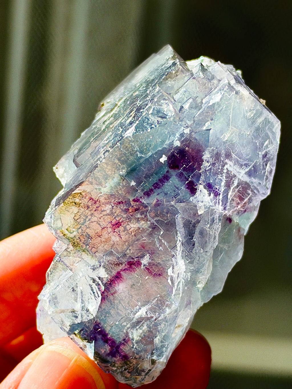 Yaogangxian Fluorite, Teal-Blue & Purple Phantom