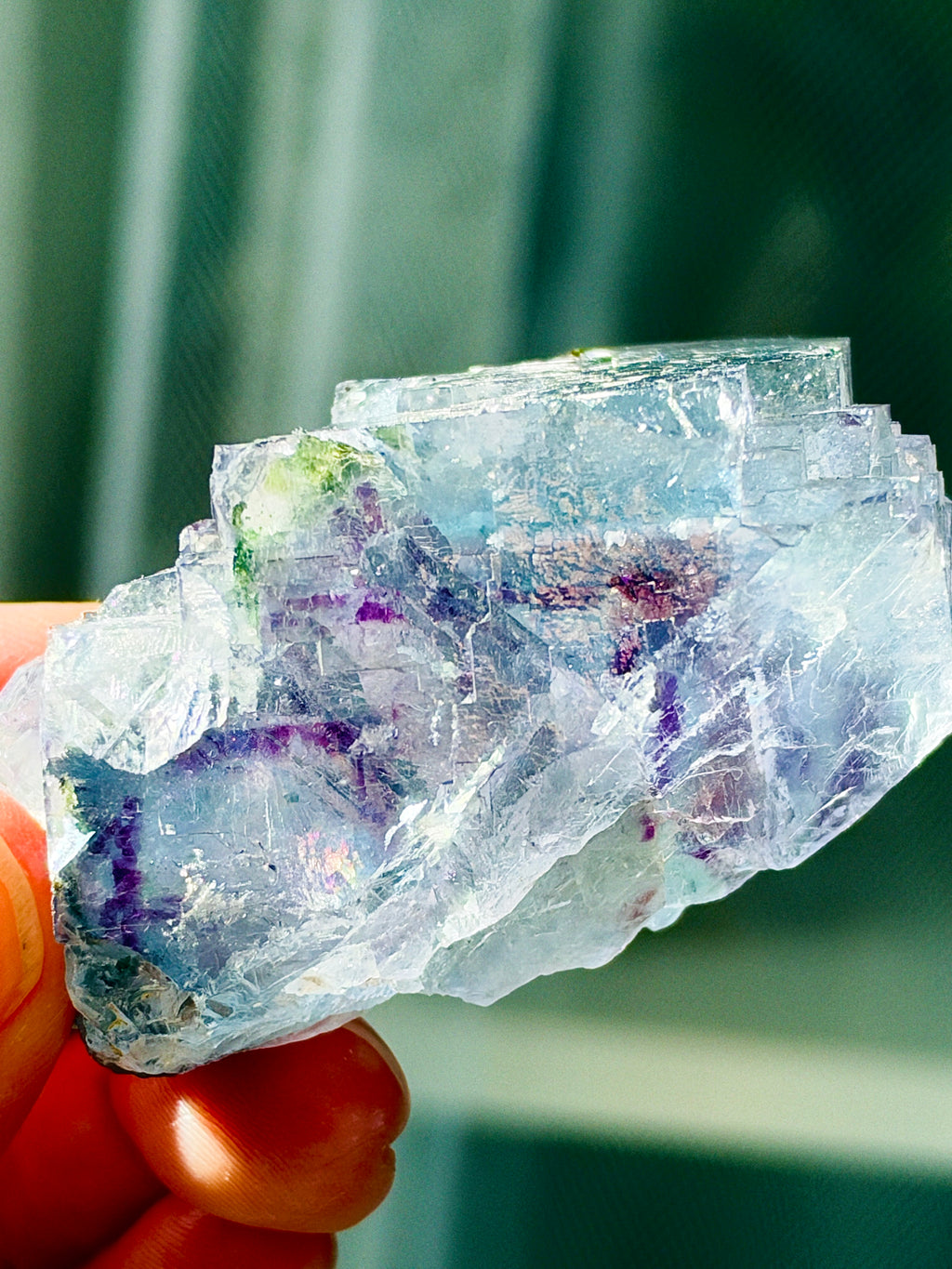 Yaogangxian Fluorite, Teal-Blue & Purple Phantom