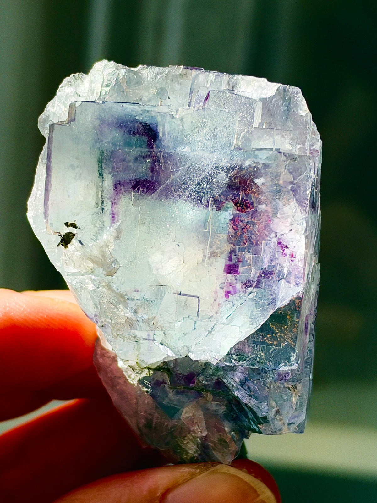 Yaogangxian Fluorite, Teal-Blue & Purple Phantom