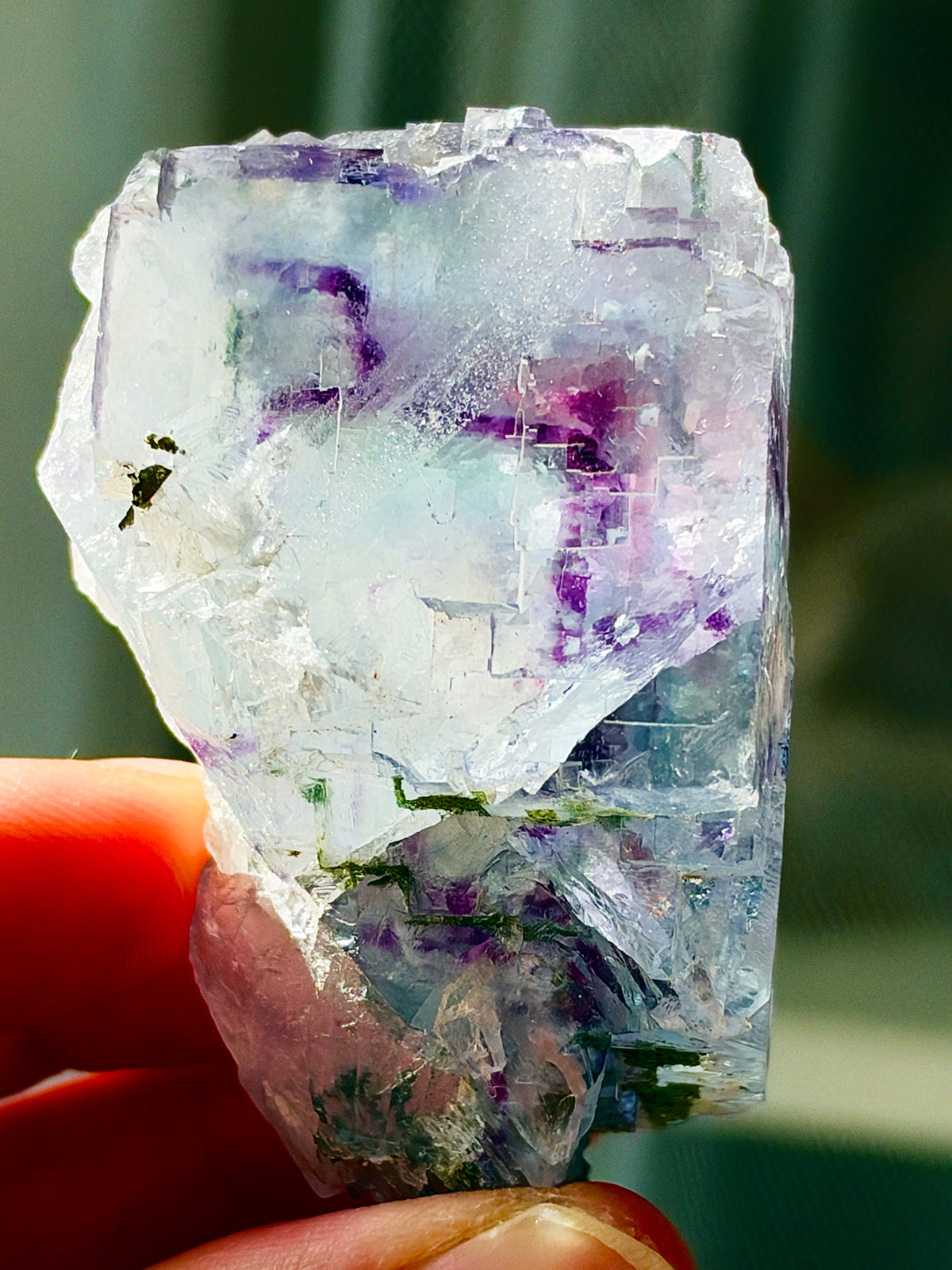 Yaogangxian Fluorite, Teal-Blue & Purple Phantom