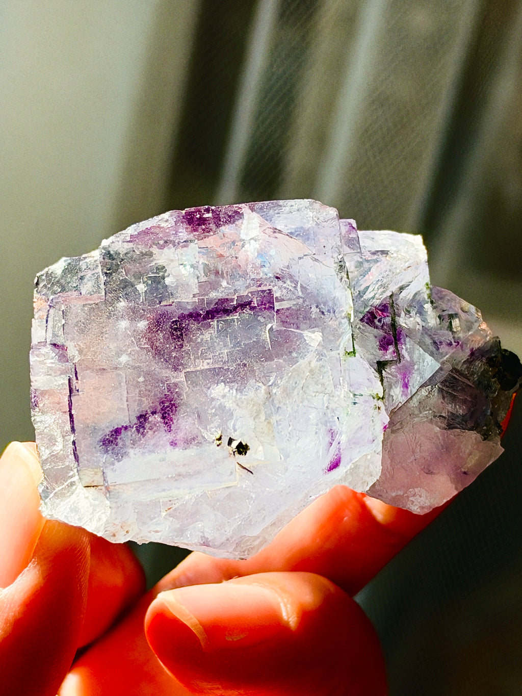 Yaogangxian Fluorite, Teal-Blue & Purple Phantom