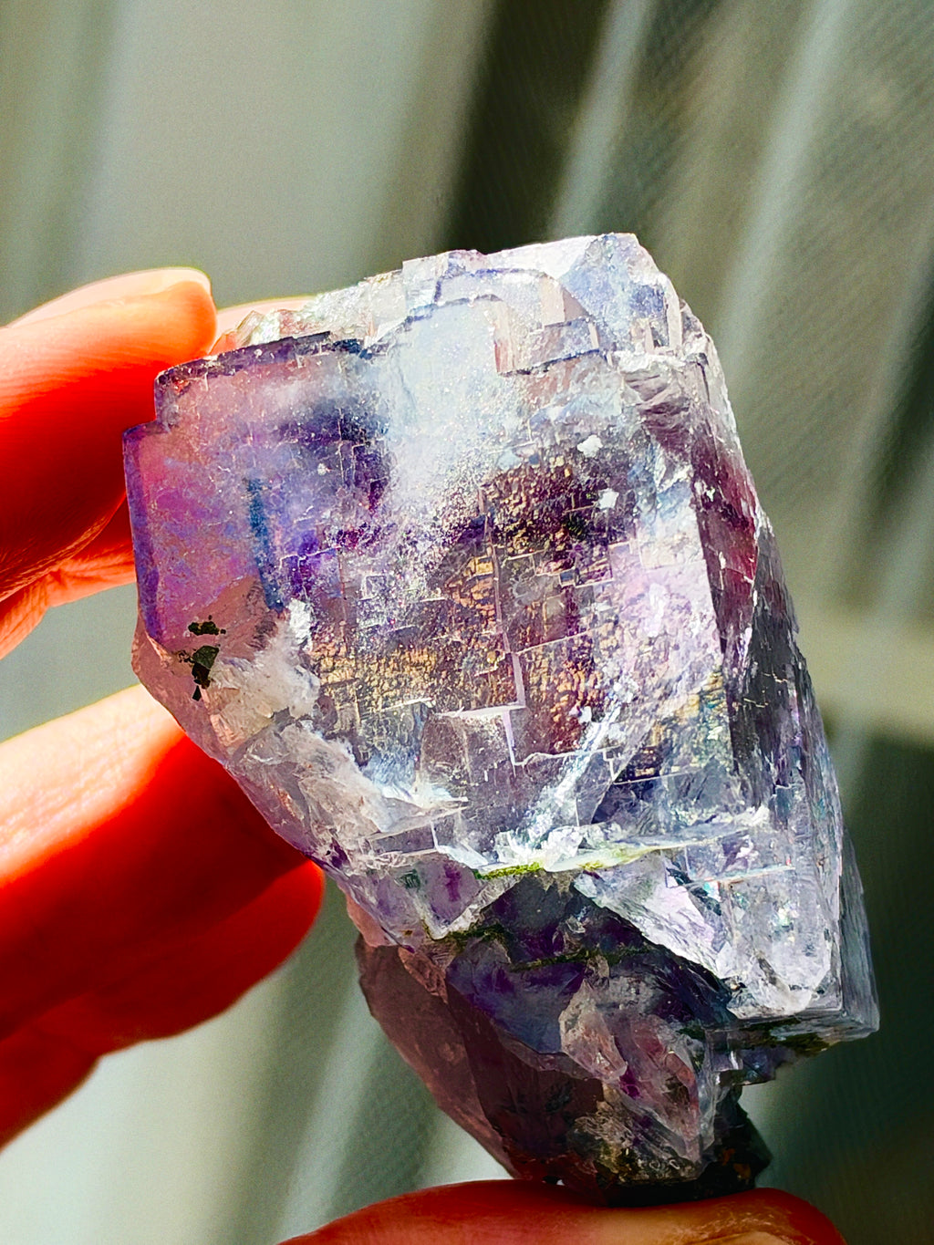 Yaogangxian Fluorite, Teal-Blue & Purple Phantom