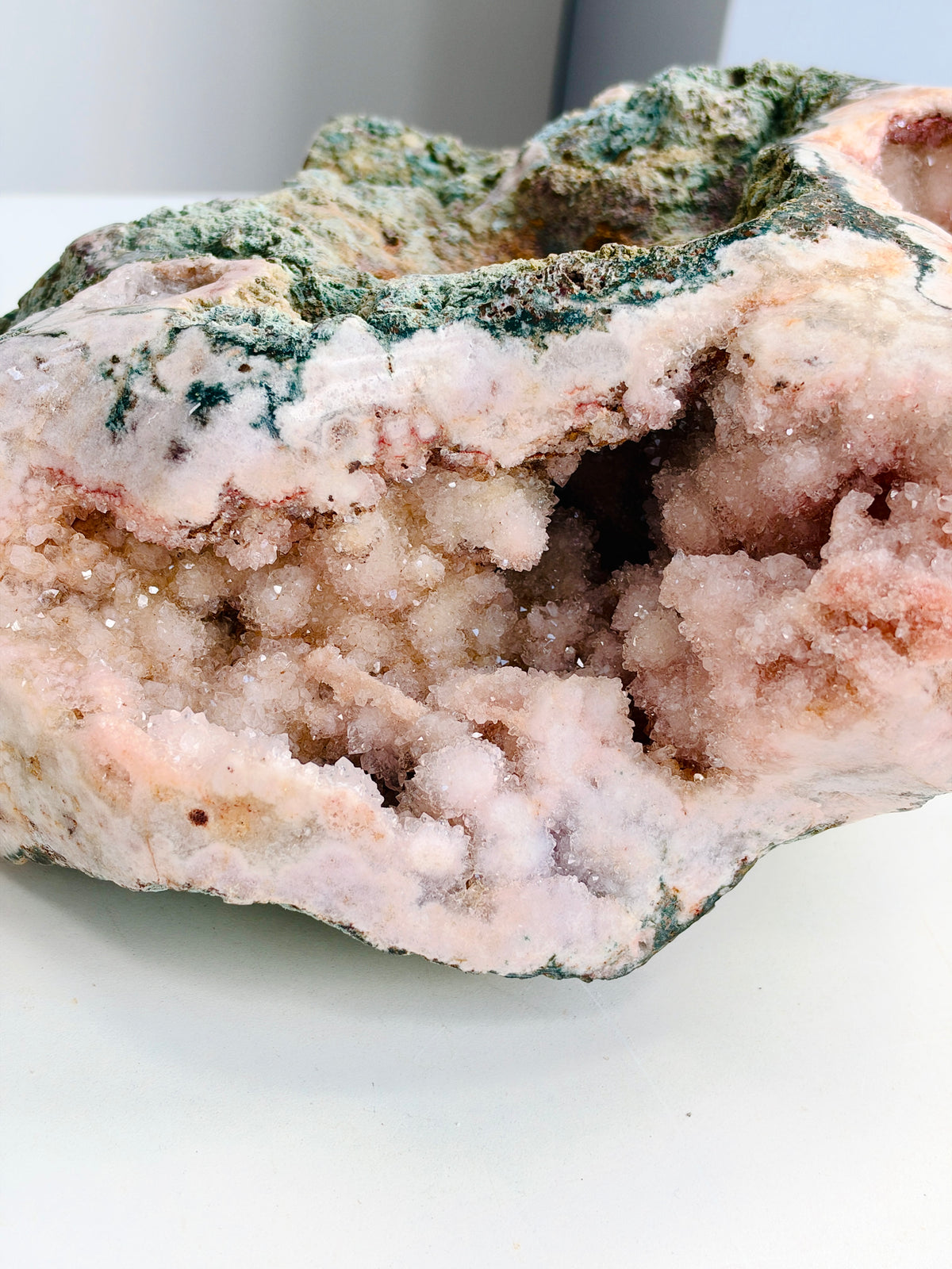 Large Brazilian Pink Amethyst Druzy Geode, 6.43 kg