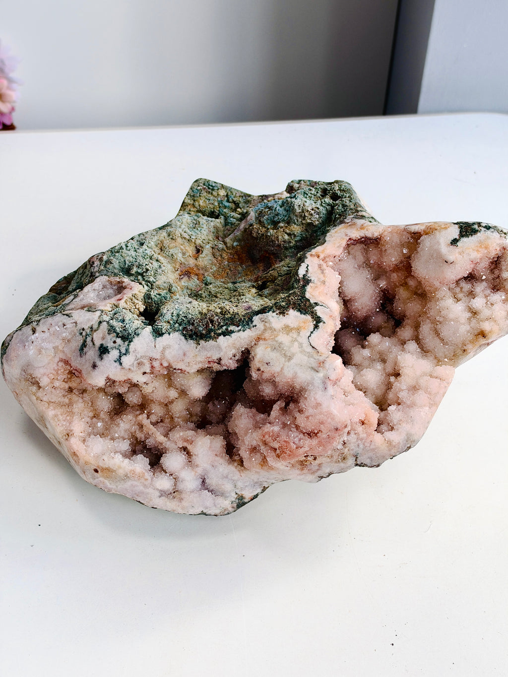 Large Brazilian Pink Amethyst Druzy Geode, 6.43 kg