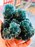 Huanggangliang Teal-Blue Fluorite Cluster, 642 g