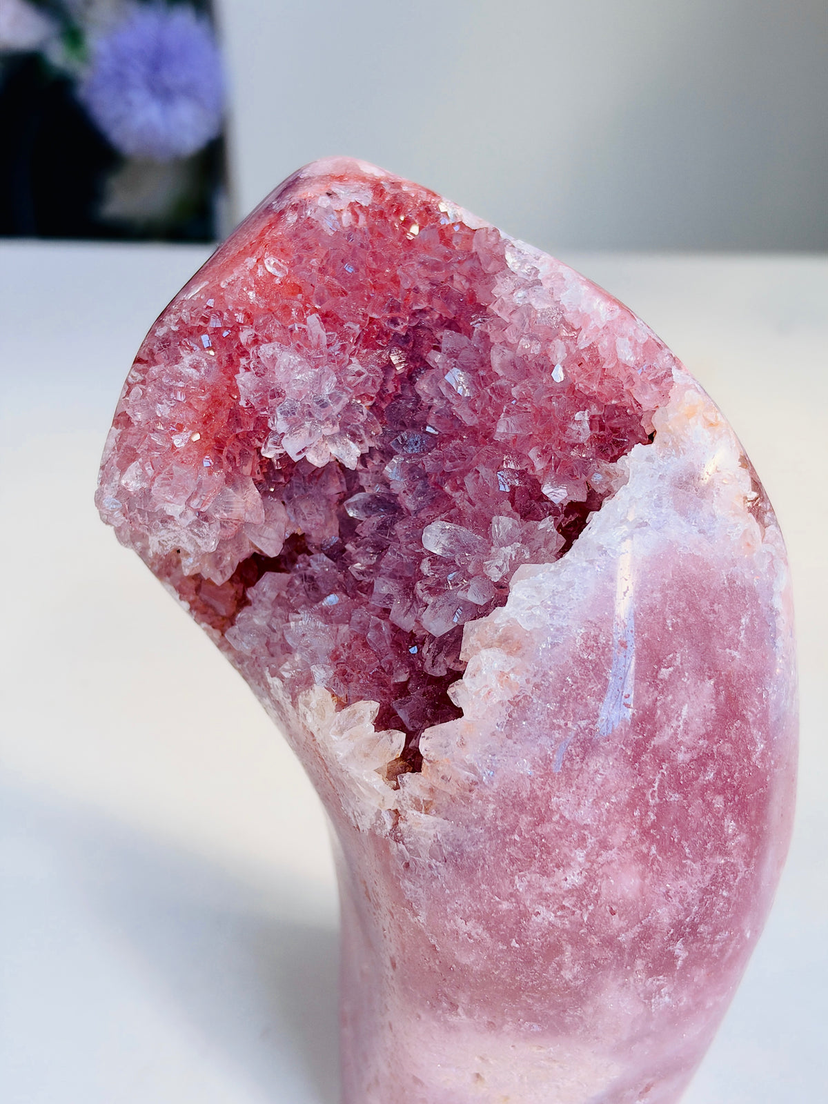 Brazilian Pink Amethyst Freeform, 1.227 kg