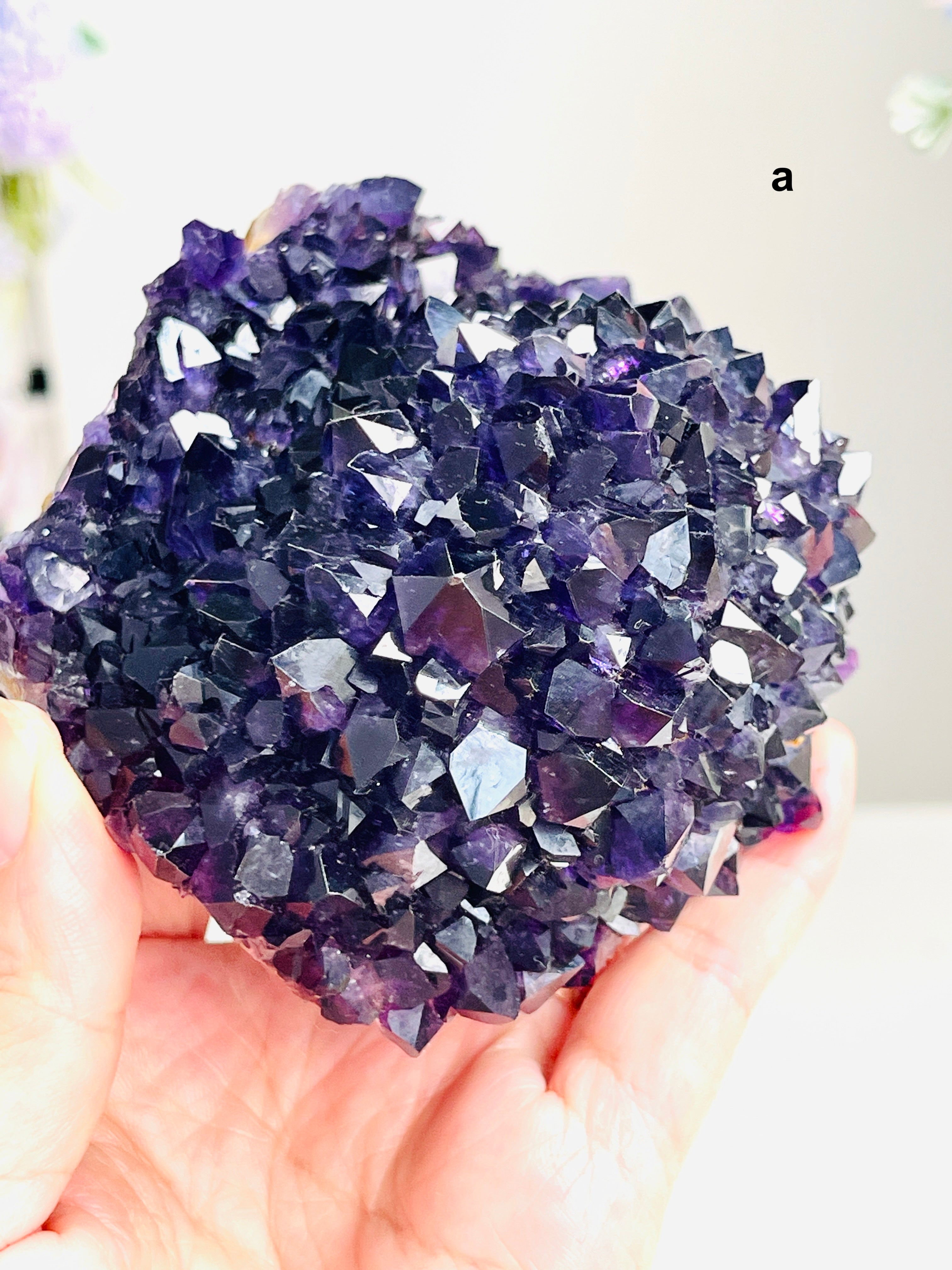 AAAAA+ Quality Uruguay Amethyst Rosette, Grape Jelly Amethyst Pine, Deep Purple Amethyst