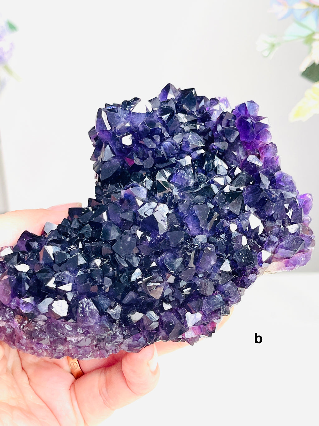 AAAAA+ Quality Uruguay Amethyst Rosette, Grape Jelly Amethyst Pine, Deep Purple Amethyst