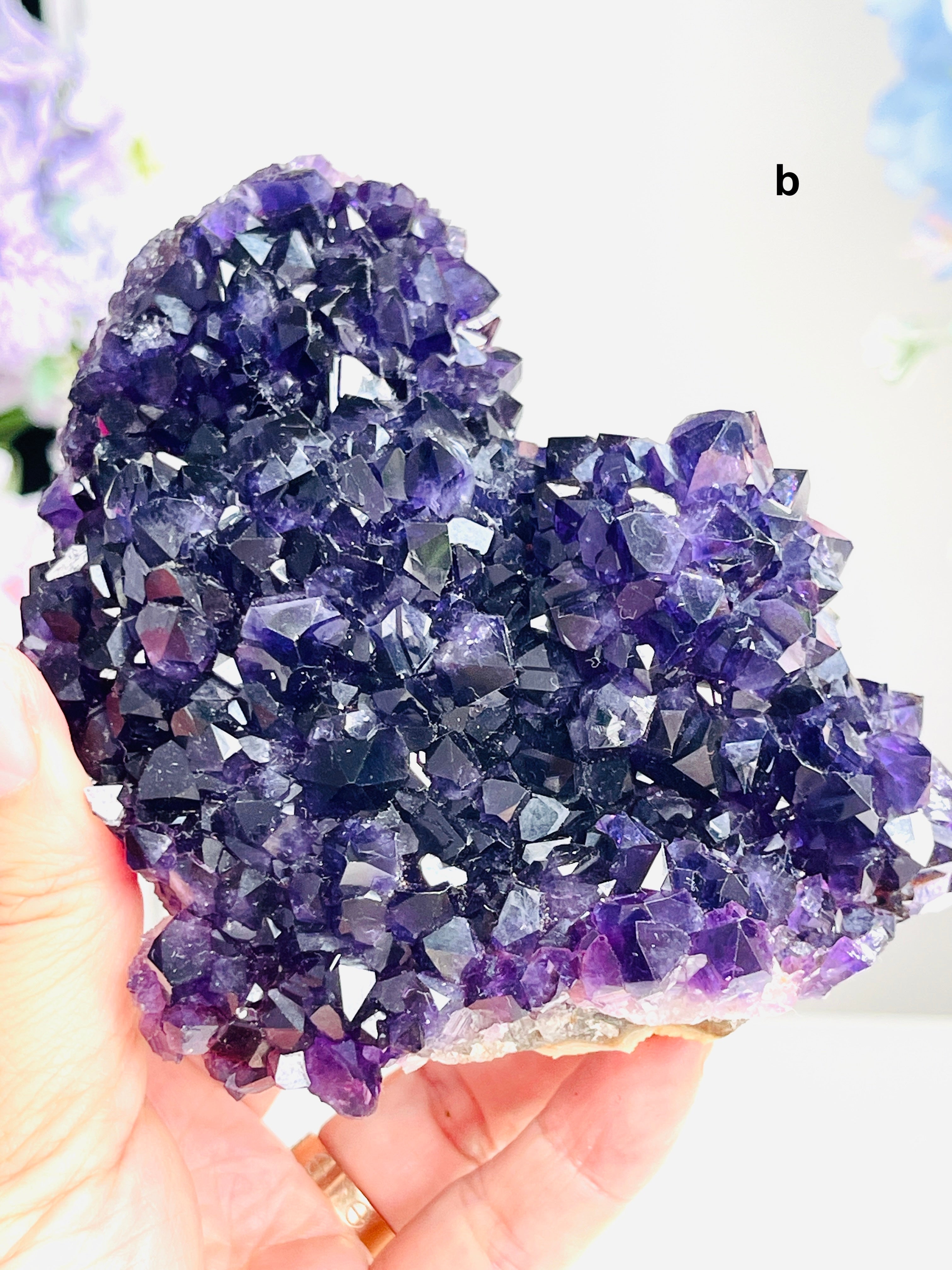 AAAAA+ Quality Uruguay Amethyst Rosette, Grape Jelly Amethyst Pine, Deep Purple Amethyst