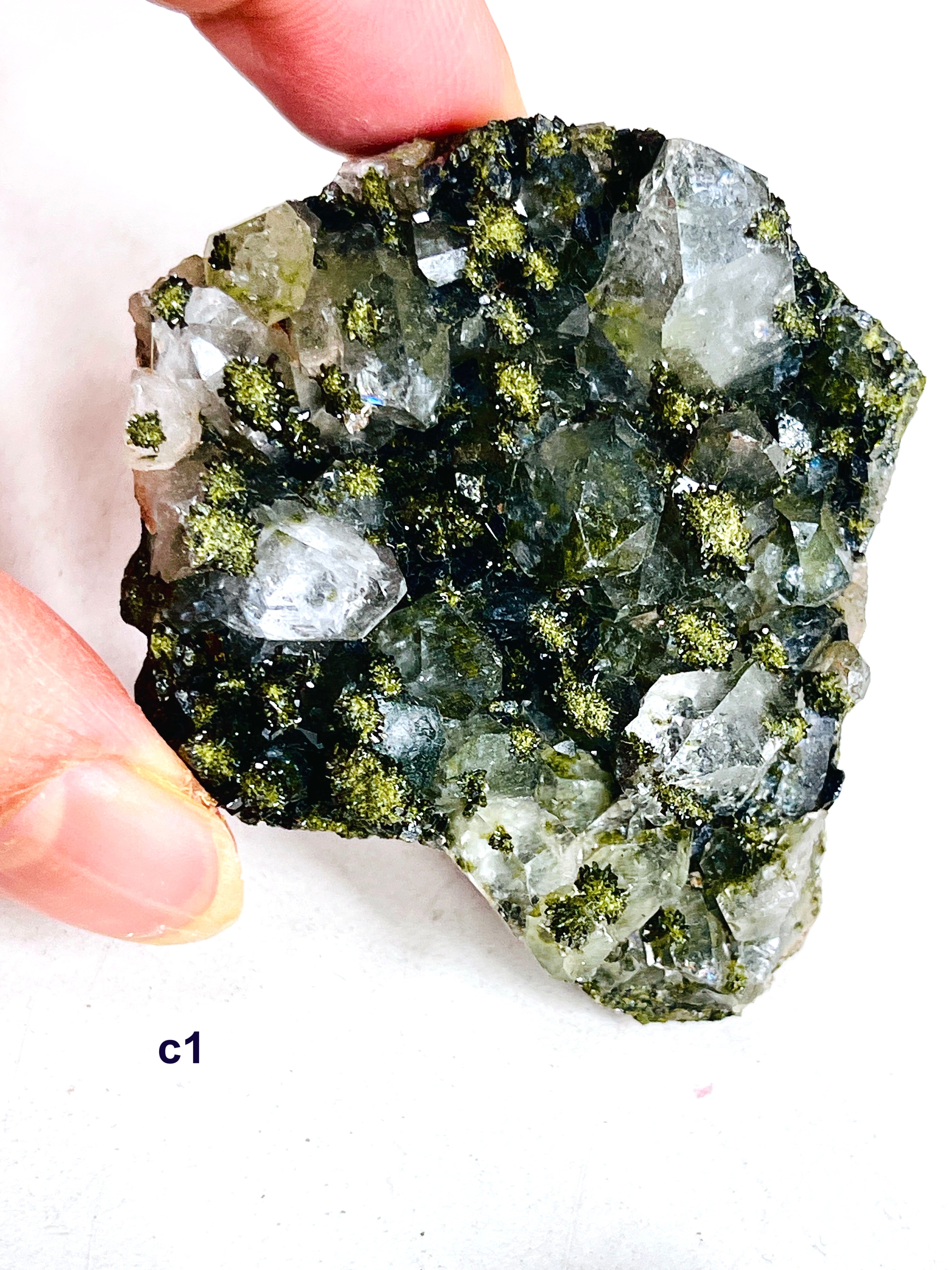 Forest Epidote with Quartz Specimen – Hakkari, Turkey