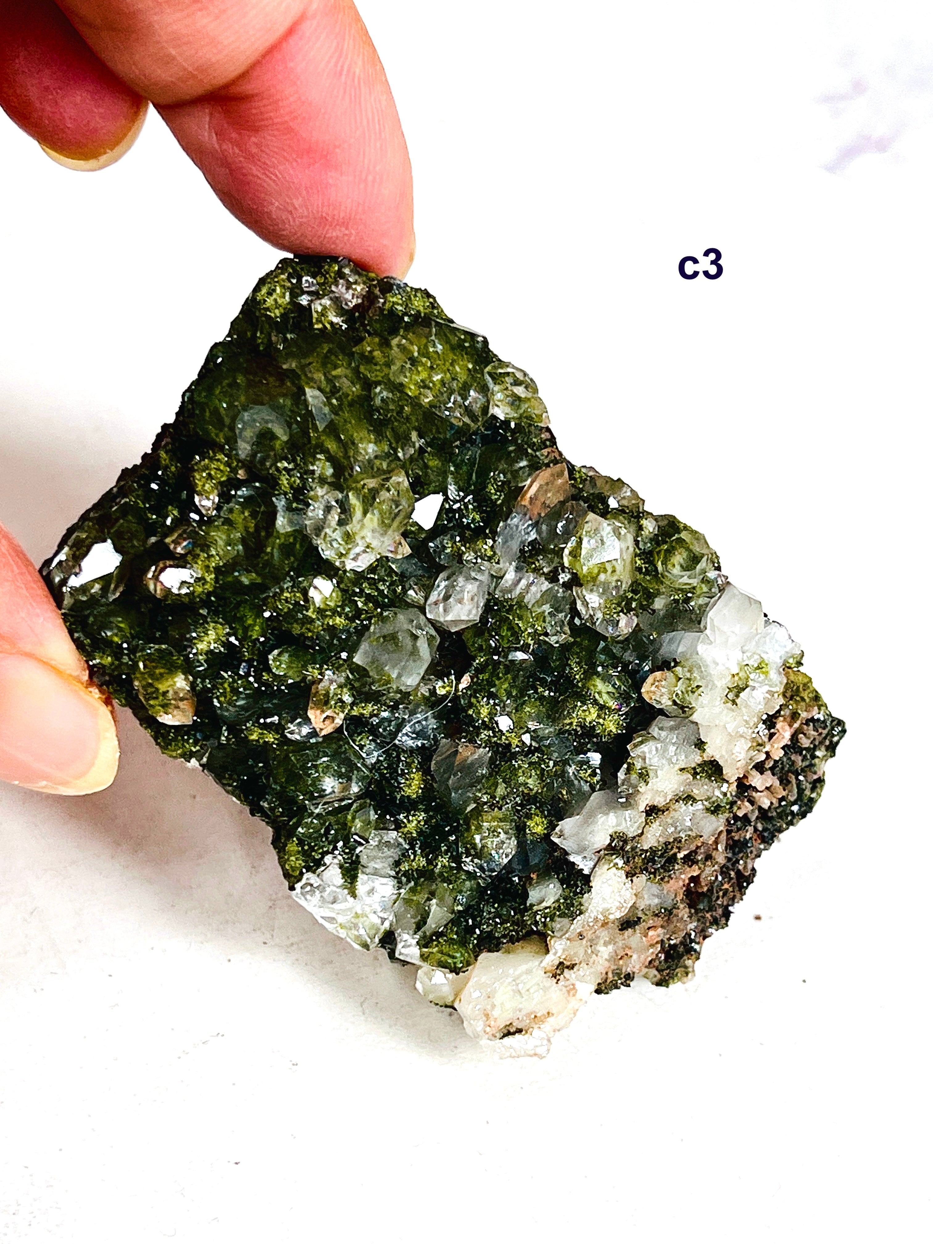 Forest Epidote with Quartz Specimen – Hakkari, Turkey