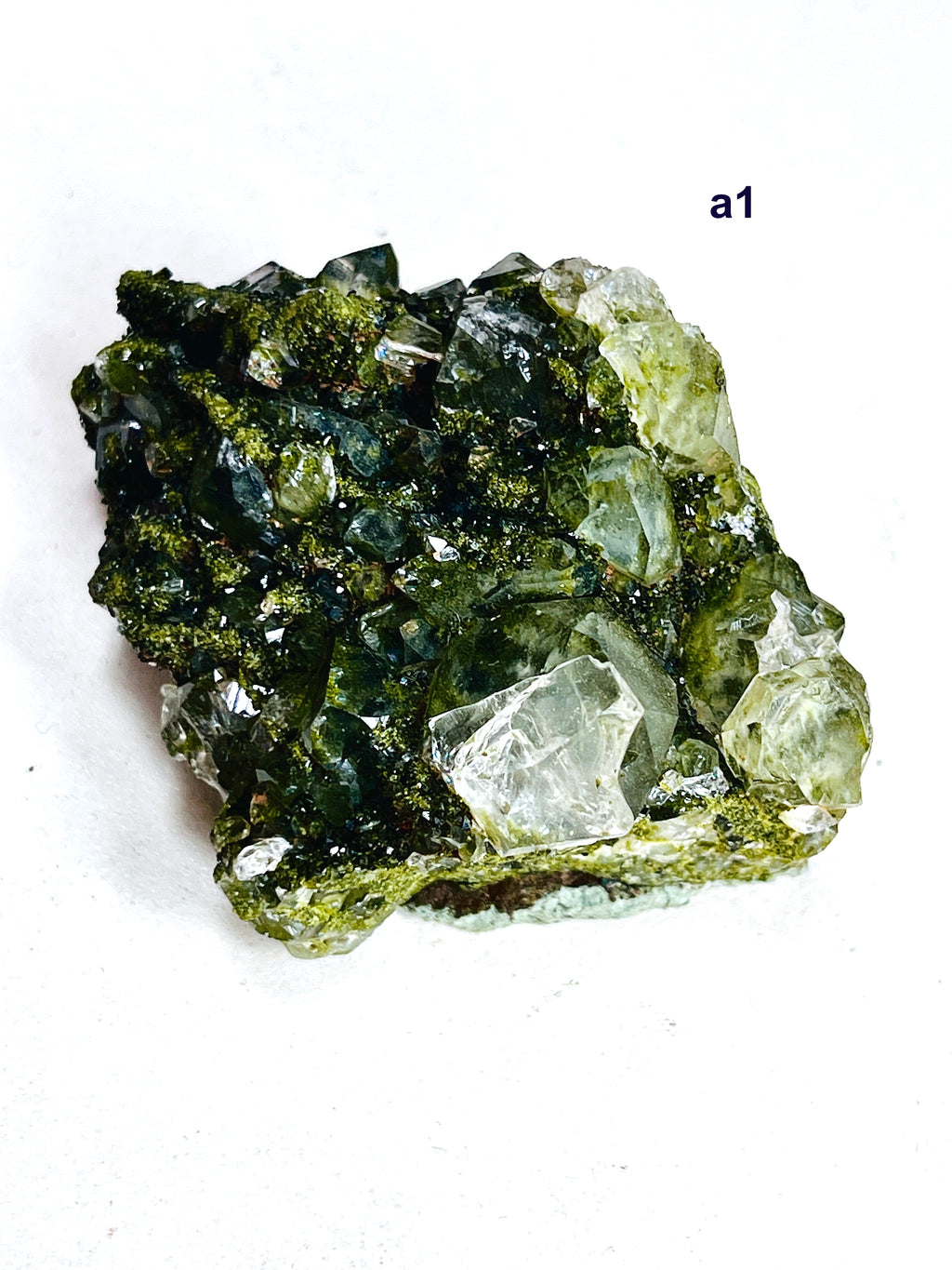 Forest Epidote with Quartz Specimen – Hakkari, Turkey