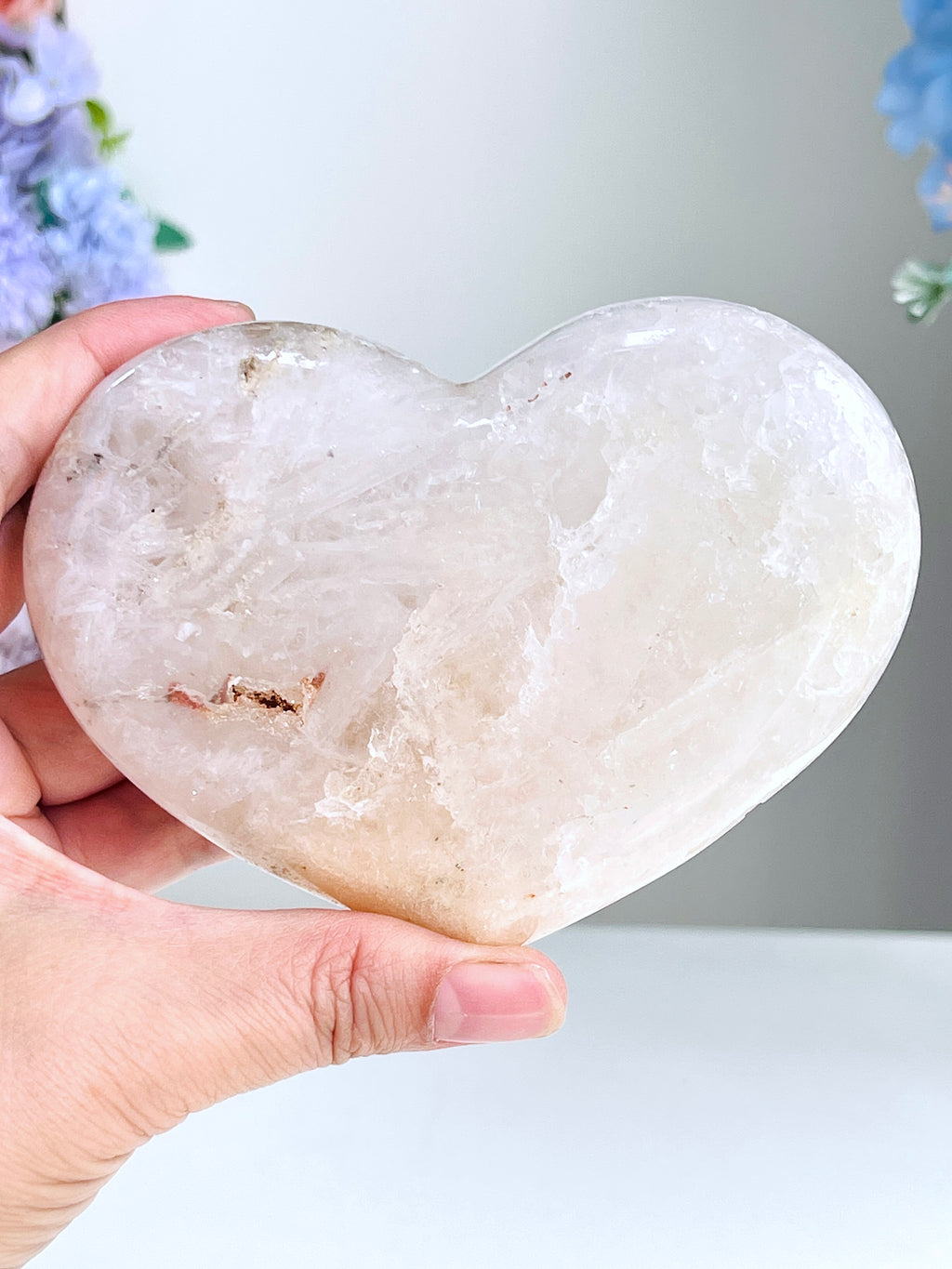 Pink Amethyst Druzy Heart – Natural Healing Crystal, Pink Amethyst Heart for Gift, Meditation, Home Decor B103