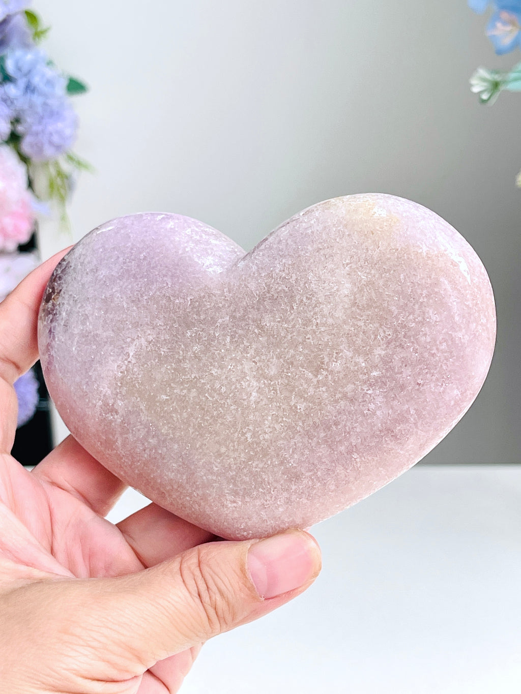 Pink Amethyst Druzy Heart – Natural Healing Crystal, Pink Amethyst Heart for Gift, Meditation, Home Decor B106