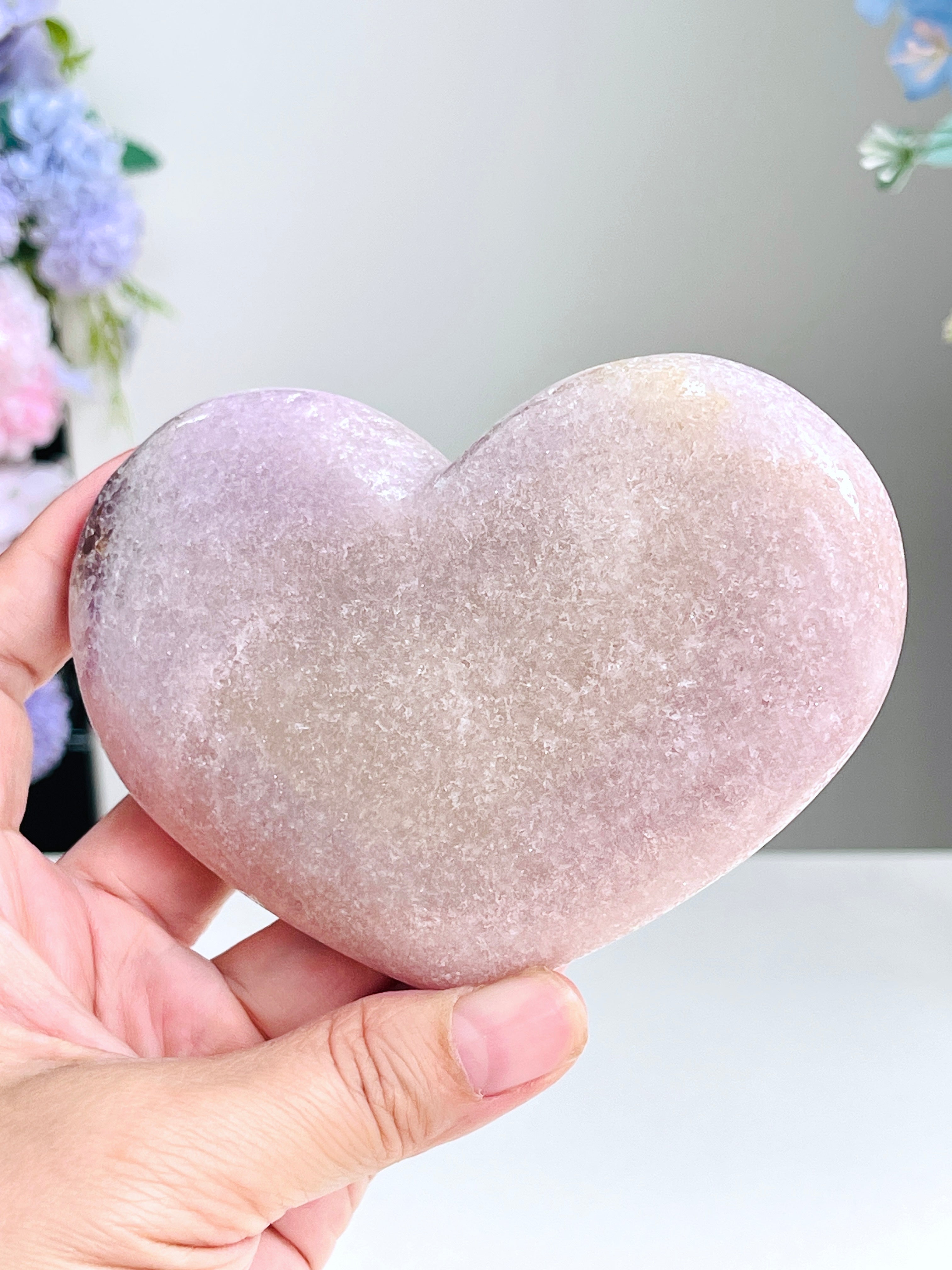 Pink Amethyst Druzy Heart – Natural Healing Crystal, Pink Amethyst Heart for Gift, Meditation, Home Decor B106