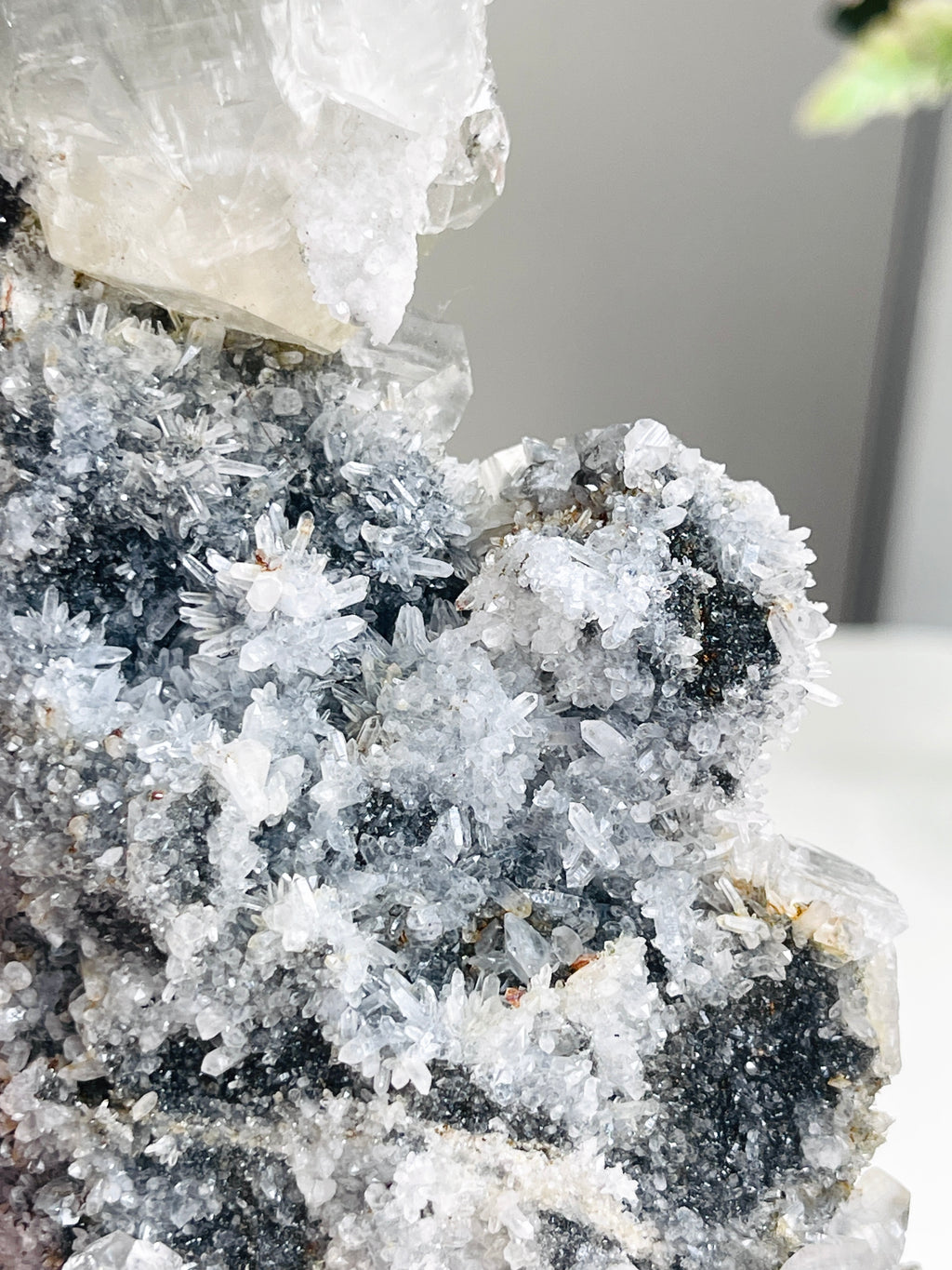 Breathtaking Needle Quartz Cluster with Calcite from Hubei China,  Unique Needle Quartz Specimen, Crystal Gift (Copy) (Copy)