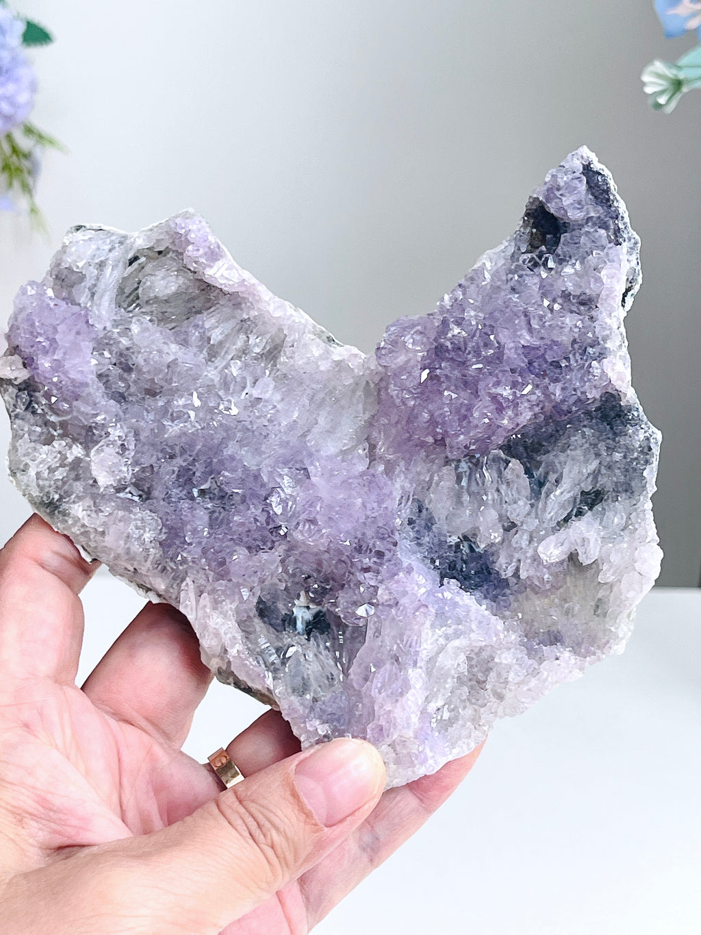 Unique Amethyst Flower Mineral Specimen,  Amethyst Flower, Special Amethyst Flower Specimen, Amethyst Mineral Specimen