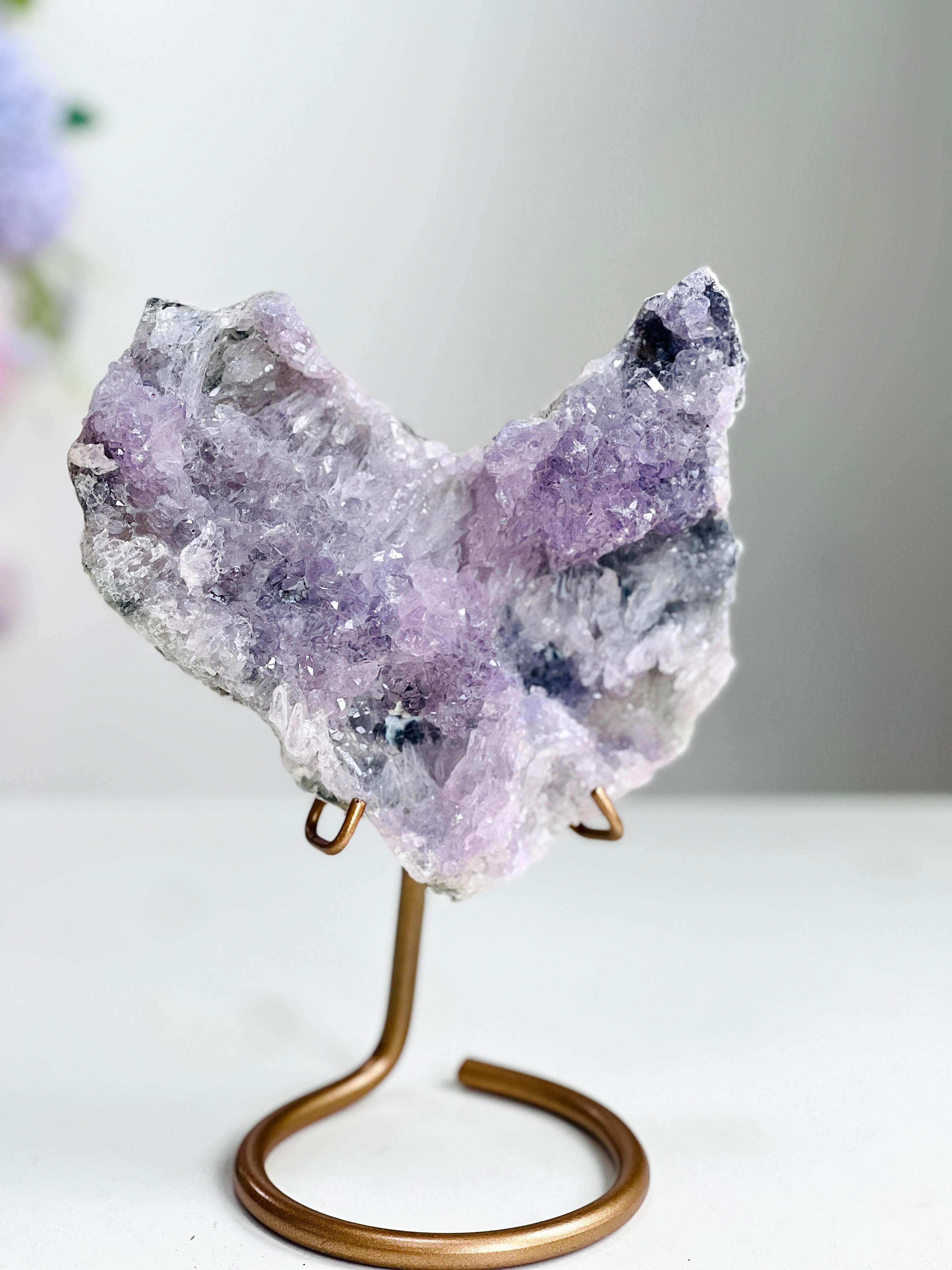 Unique Amethyst Flower Mineral Specimen,  Amethyst Flower, Special Amethyst Flower Specimen, Amethyst Mineral Specimen