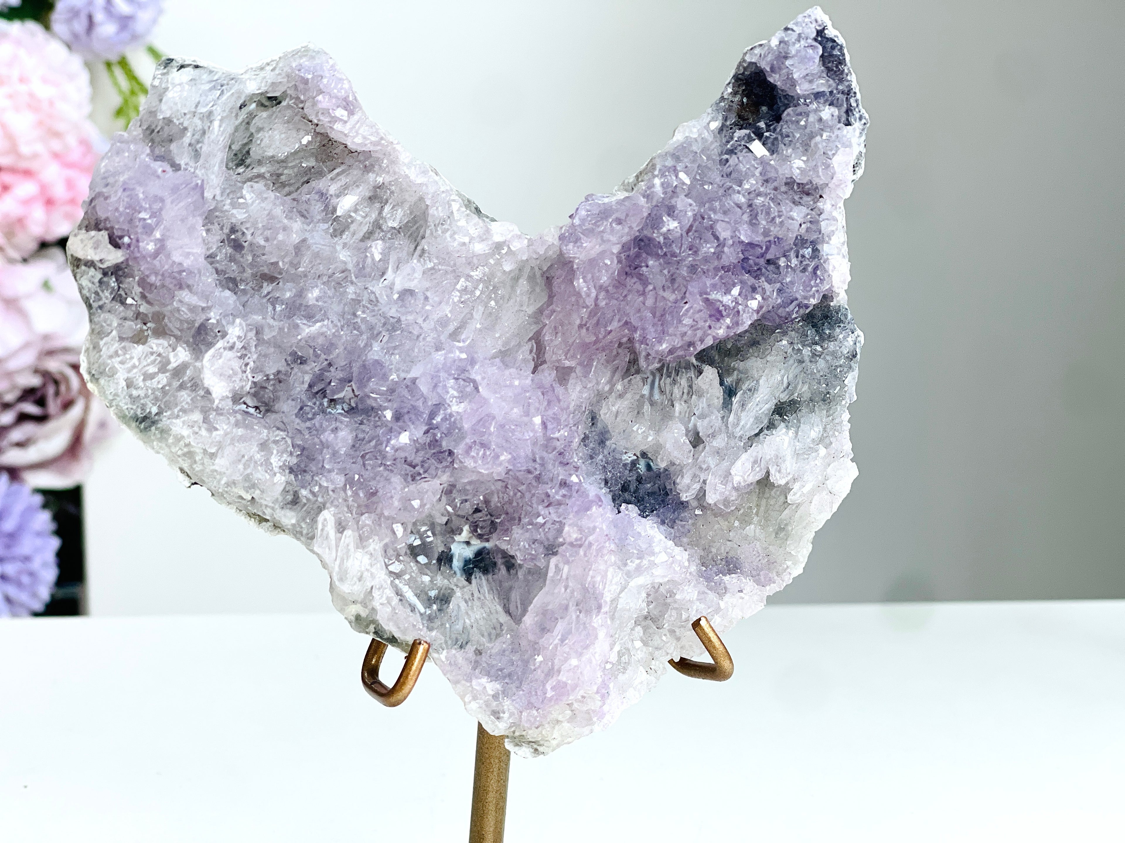 Unique Amethyst Flower Mineral Specimen,  Amethyst Flower, Special Amethyst Flower Specimen, Amethyst Mineral Specimen
