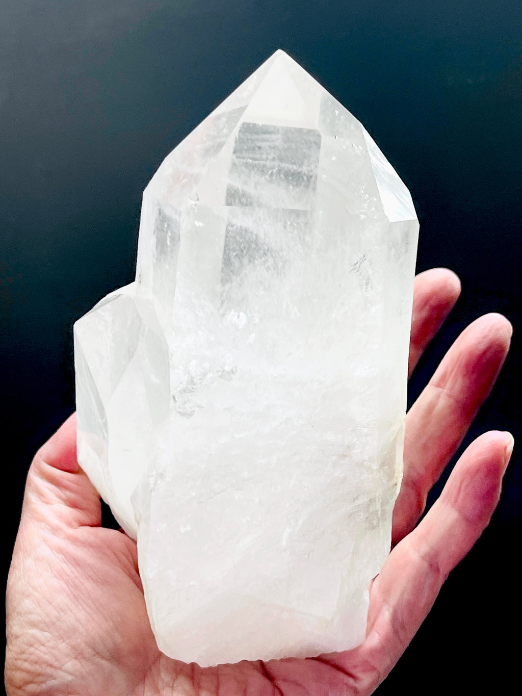 Natural Quartz Crystal, 0.8kg Large Quartz Crystal with big points, Healing Crystals, Crystal Gift -1