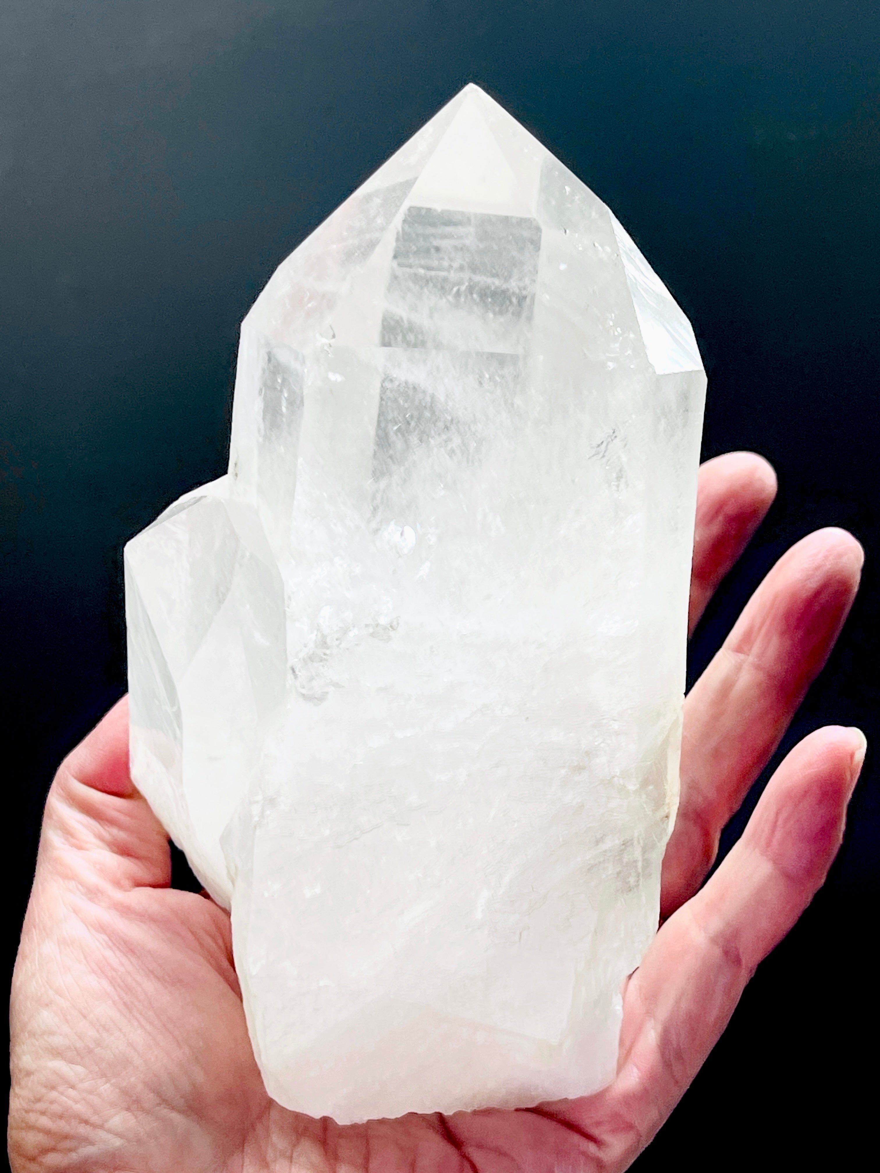 Natural Quartz Crystal, 0.8kg Large Quartz Crystal with big points, Healing Crystals, Crystal Gift -1